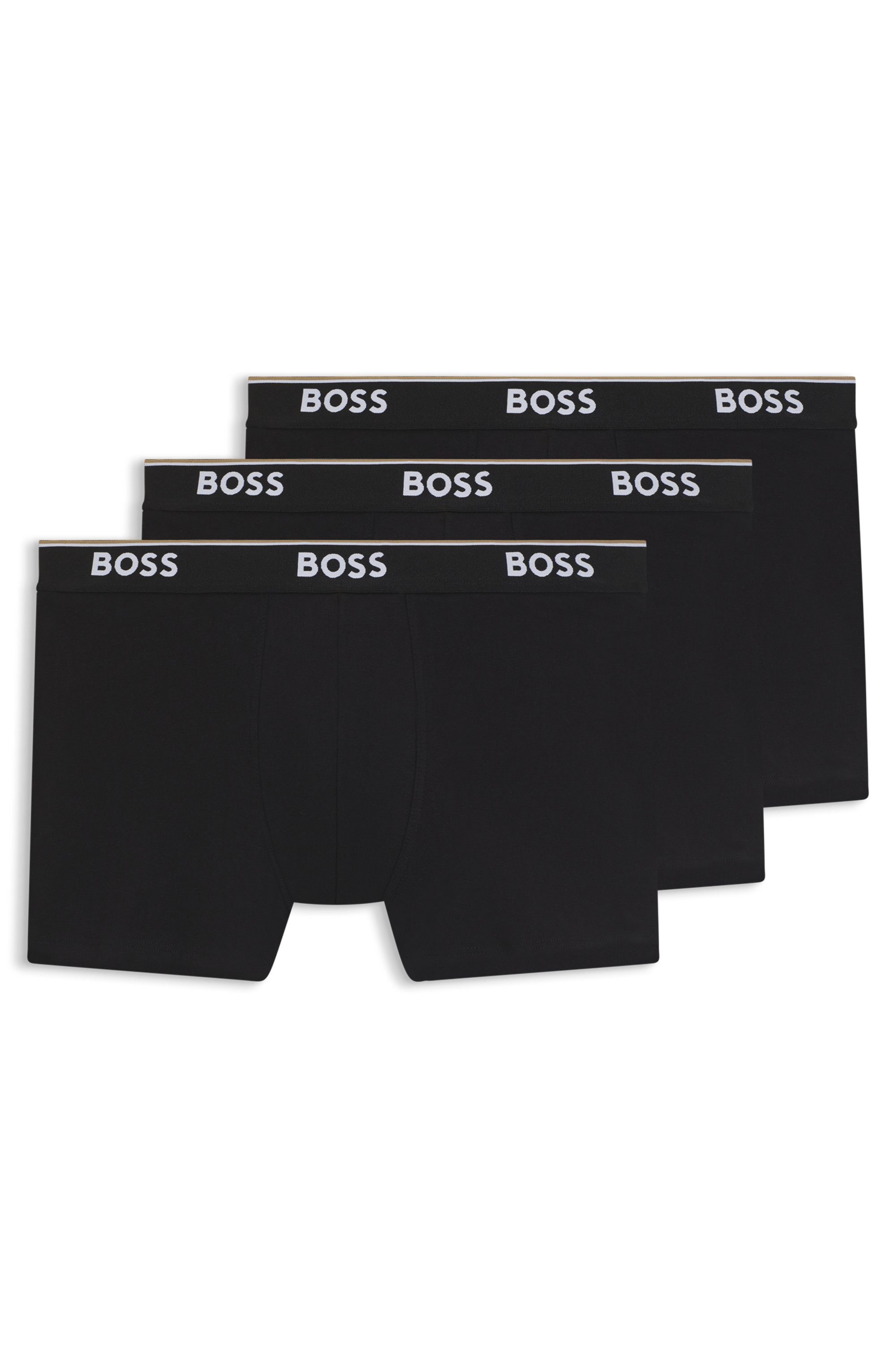 BOSS Lange boxershort BRIEF 3 PACK met in kleur bijpassende weefband (3 stuks)