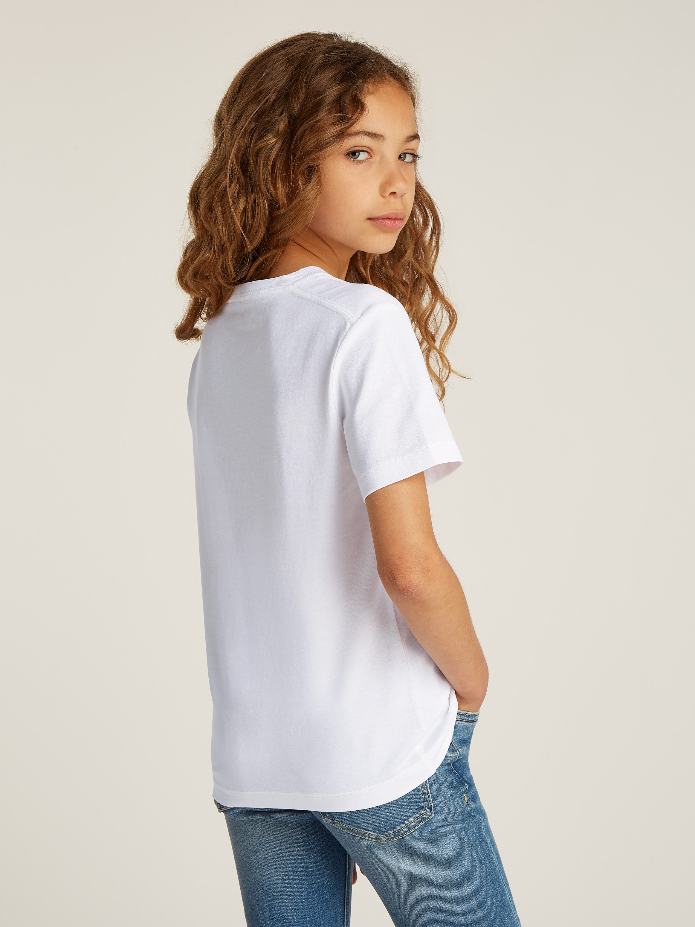 Calvin Klein T-shirt Chest Monologo Ss T-Shirt voor kinderen tot 16 jaar en met logoprint