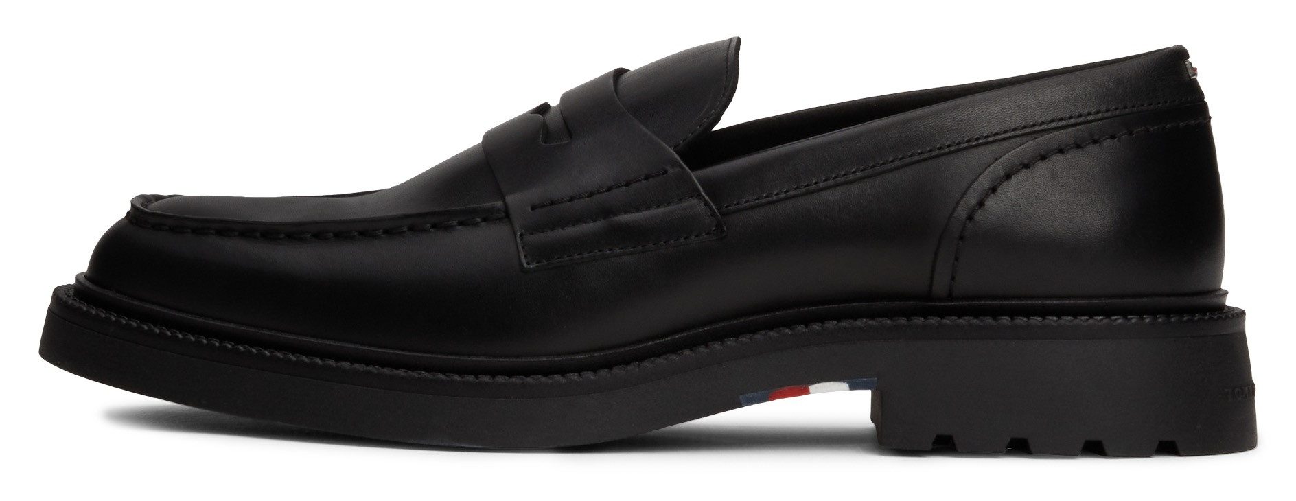 Tommy Hilfiger Instappers LIGHT HILFIGER LEATHER LOAFER , businessmode, instapschoen, lage schoen in mocassin-look