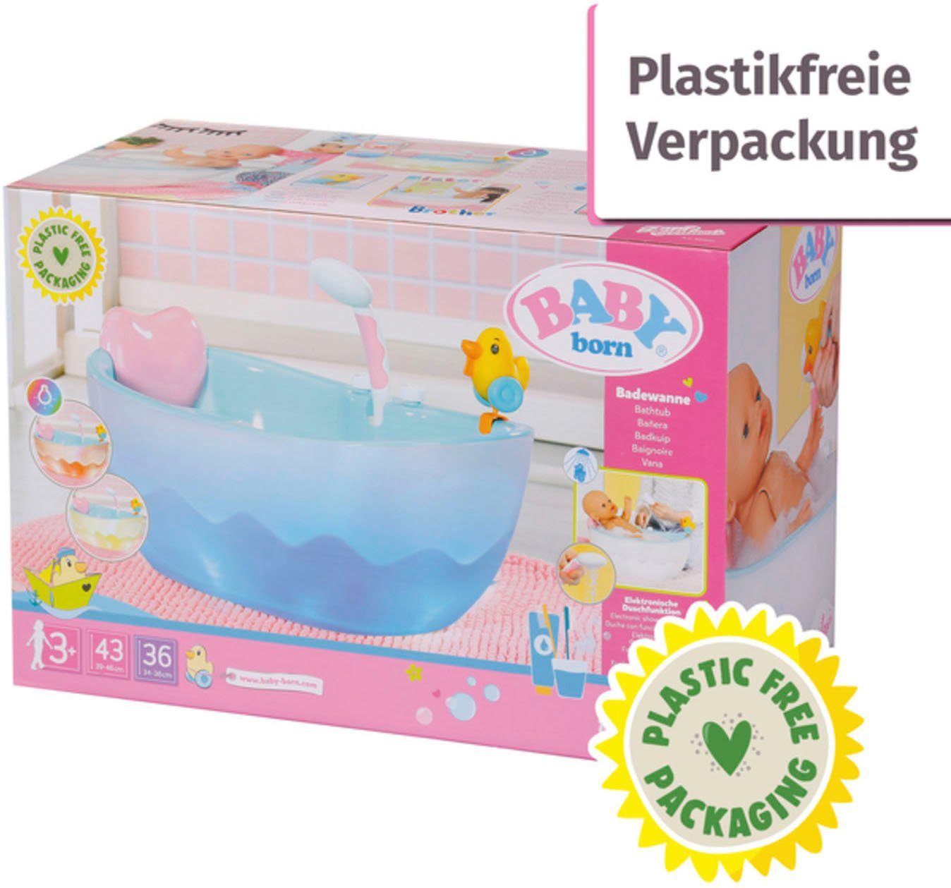 Baby Born Poppen badkuip BATH met licht- en geluidseffecten