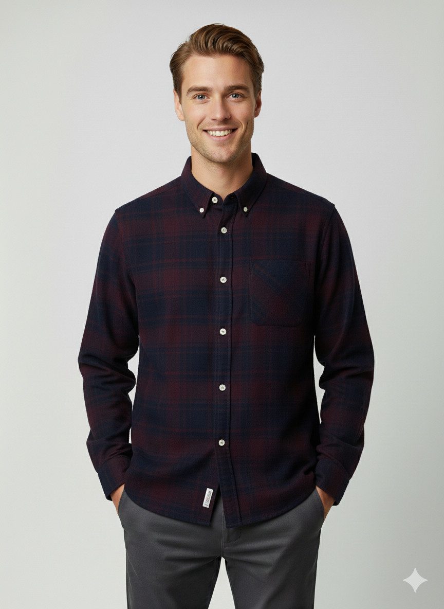 SELECTED HOMME Overhemd met lange mouwen SLHREGNOAH BRUSHED LS SHIRT D