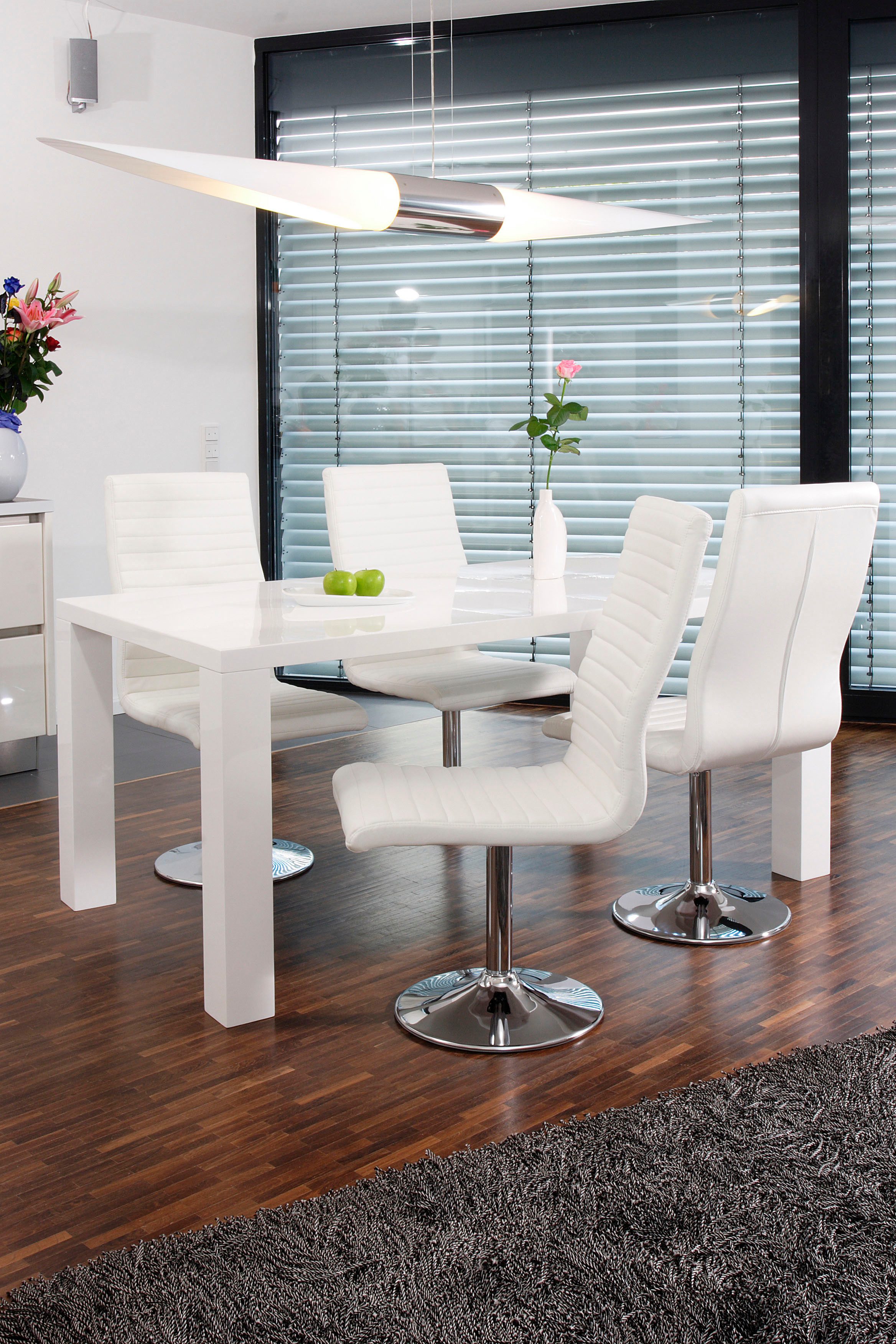 SalesFever Eethoek bestaand uit 4 draaistoelen en een 180 cm brede tafel (set, 5-delig)