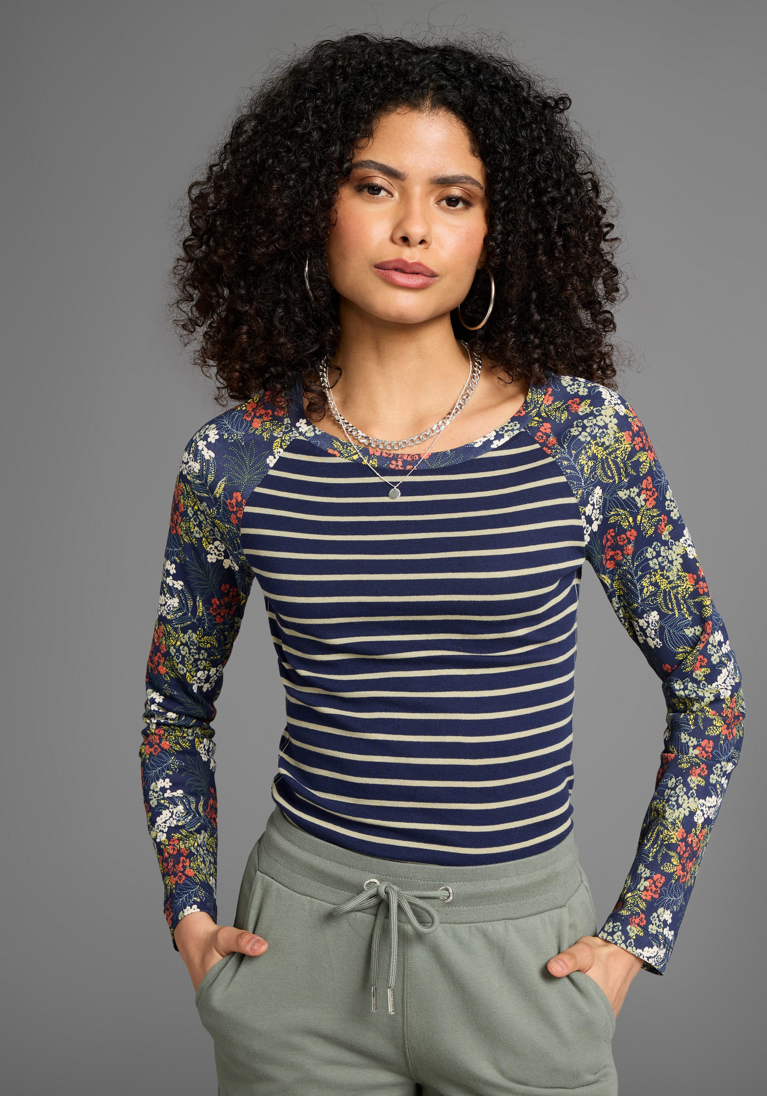 KangaROOS Shirt met lange mouwen Motievenmix