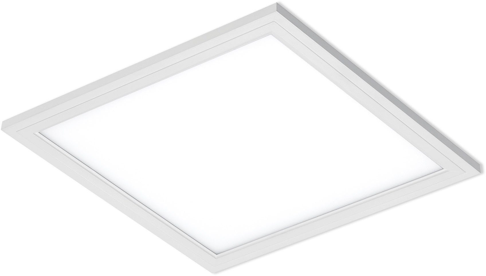 Briloner Leuchten Led-paneel 7191016 SIMPLE Plafondlamp, 29,5x29,5x5,5 cm, wit, 12W, woonkamer, slaapkamer