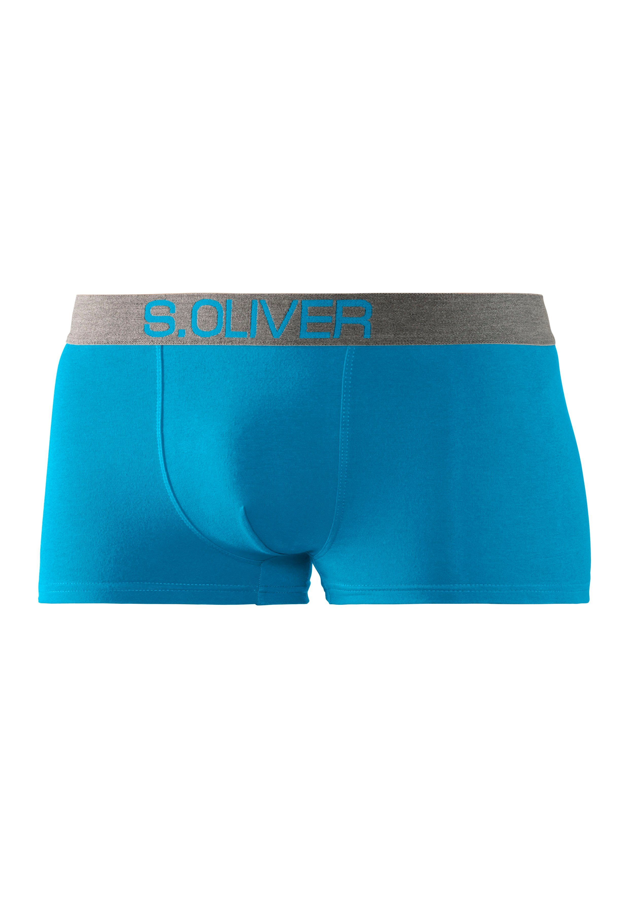 s.Oliver RED LABEL Beachwear Hipster strak zittende boxershorts voor heren van katoenmix (set, 4 stuks)