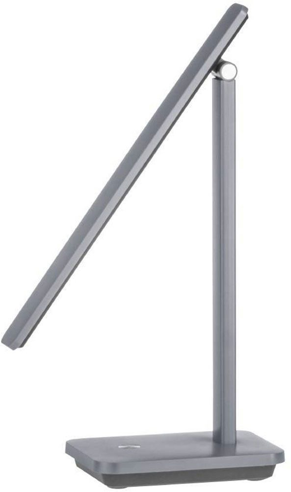 EGLO Tafellamp INIESTA LED tafellamp, grijs-zwart, touchsensor, dimbaar, USB Nachttafellamp touch dimbaar, USB-oplaadfunctie, grijs en zwart (1 stuk)