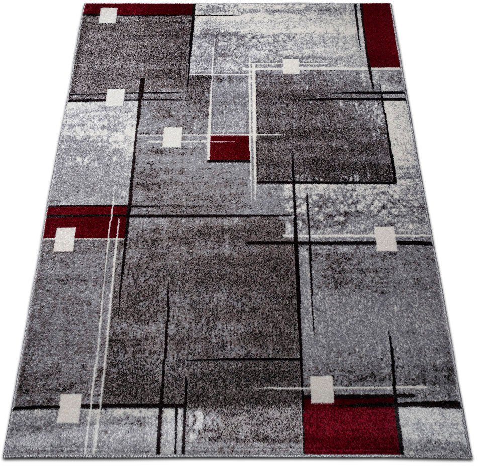 my home Vloerkleed Deblin zachte pool, kortpolig, ruitontwerp, modern, geometrisch patroon