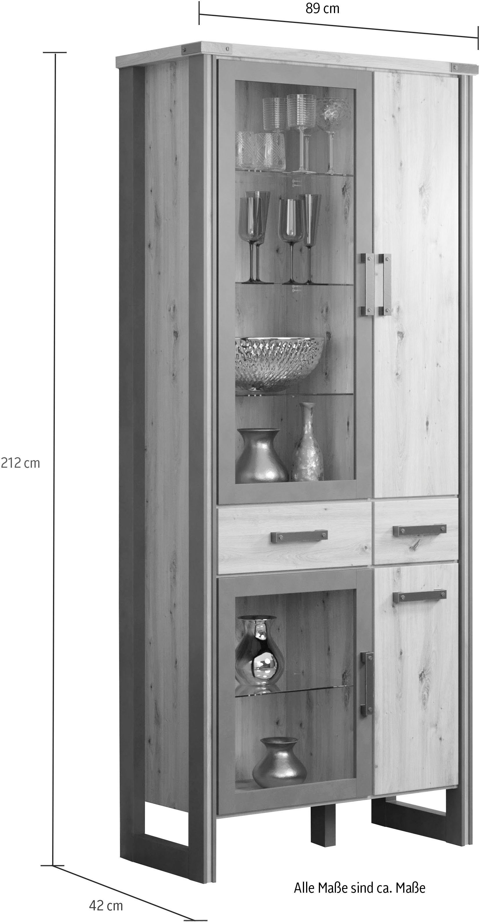 Home affaire Vitrinekast Mia Modern design (1 stuk)