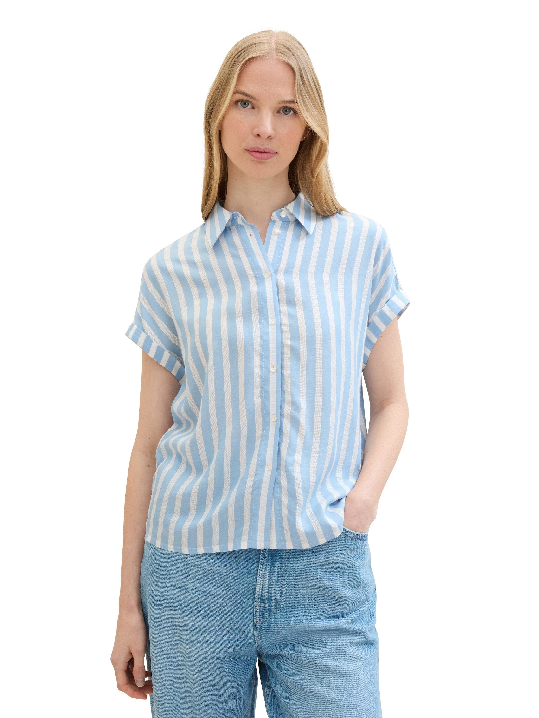 Tom Tailor Blouse met korte mouwen met gestreept patroon
