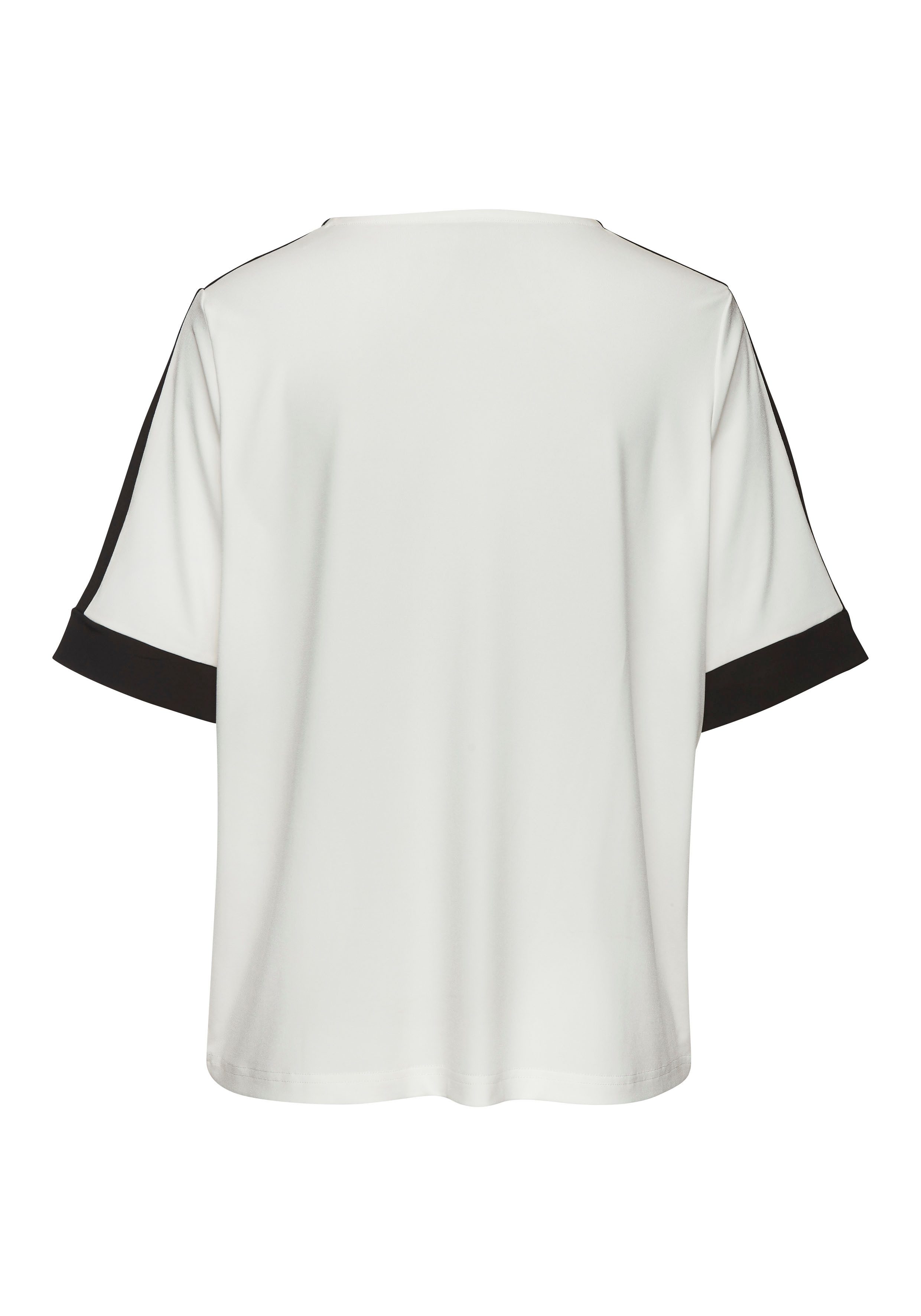 Vivance Shirt met korte mouwen met sportieve contraststrepen