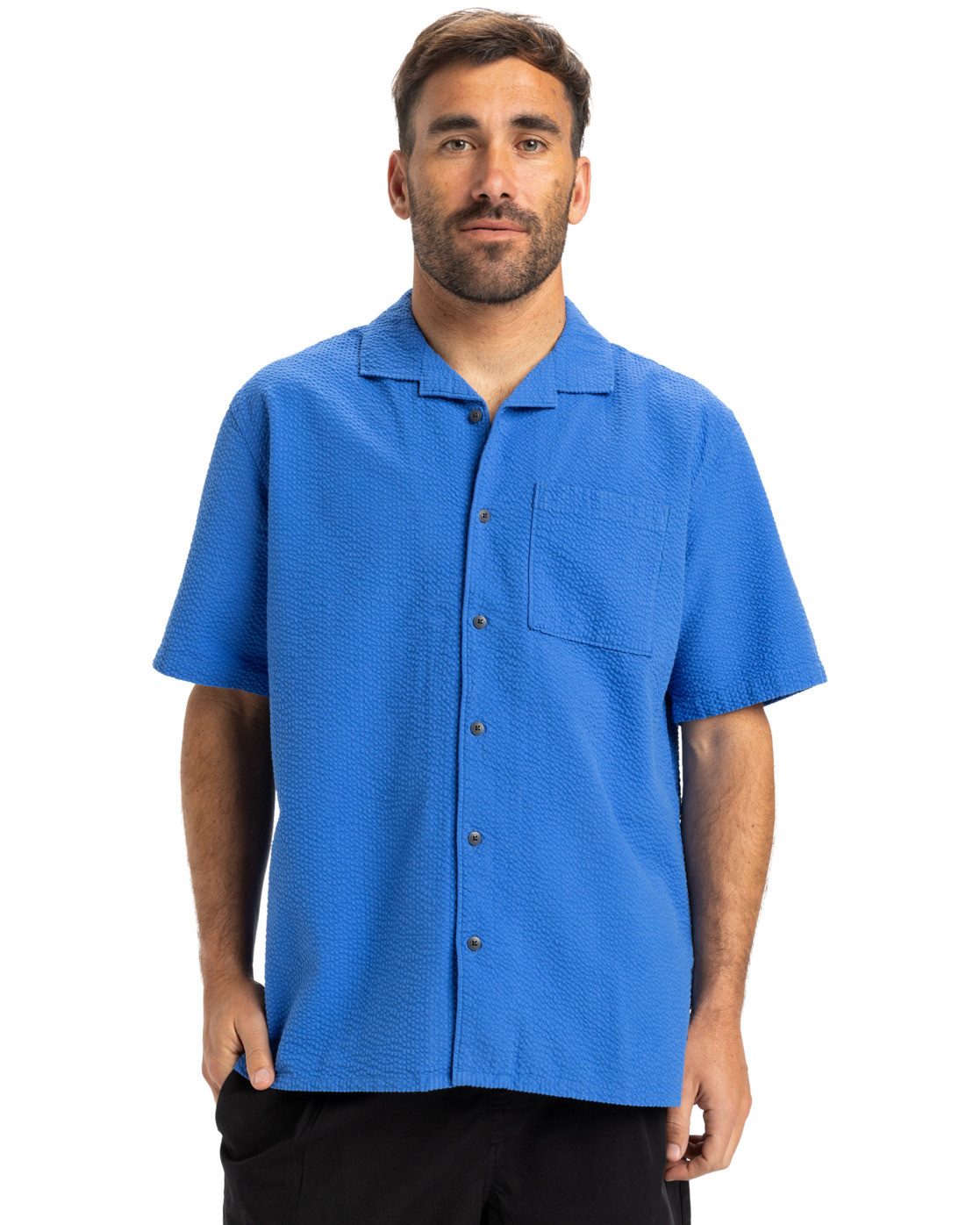 Quiksilver Functioneel shirt Heartbeat heren overhemden maat XS blauw