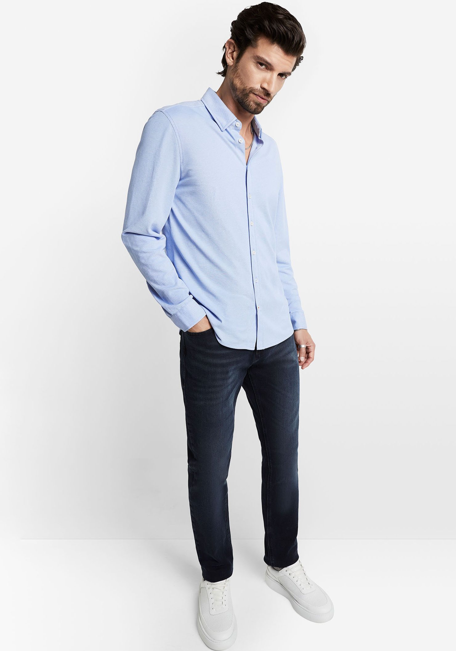 Cinque Businessoverhemd CIRONI in stretch piquet kwaliteit