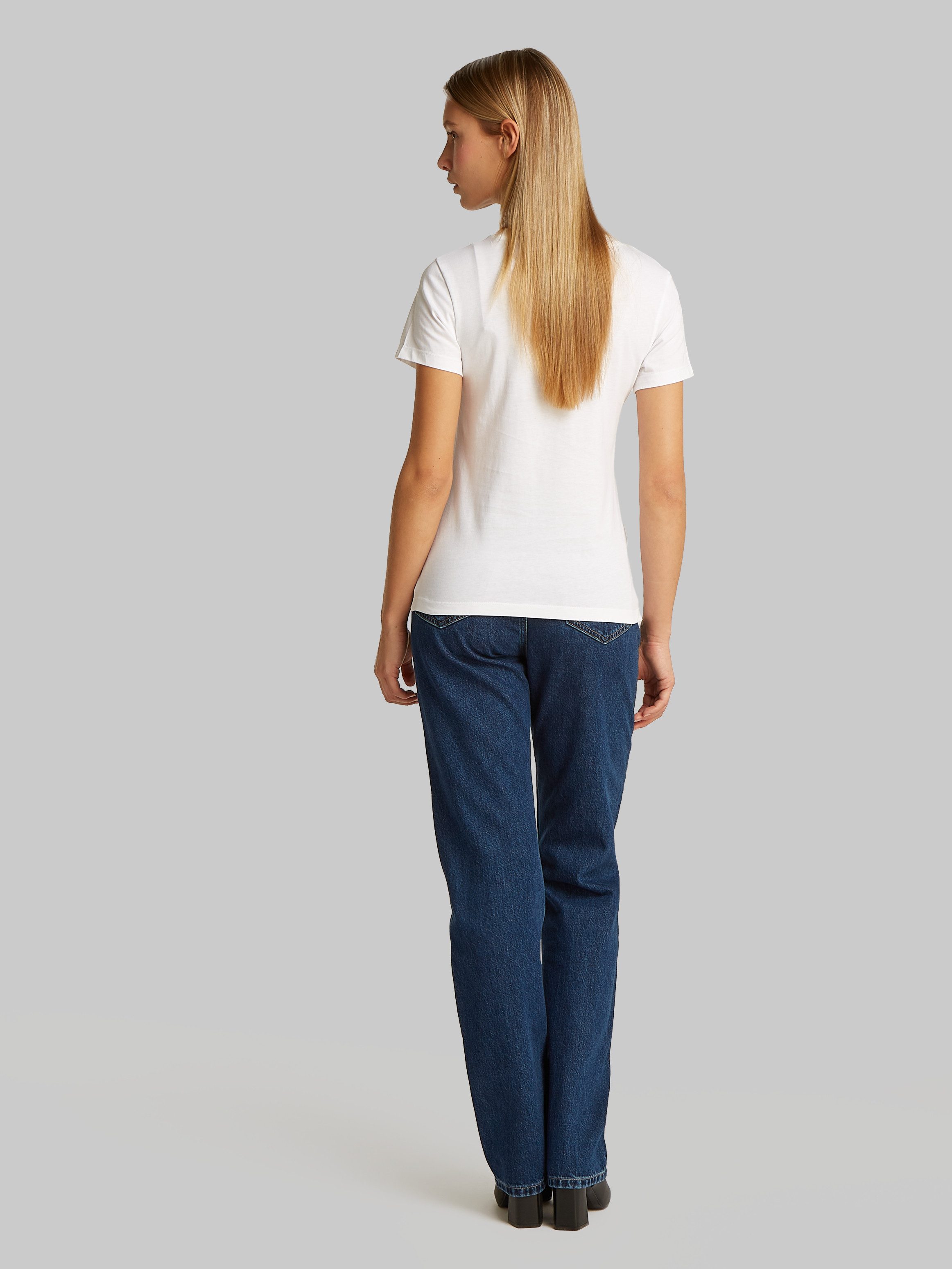 Calvin Klein Shirt met ronde hals 2-PACK MONOLOGO SLIM TEE met calvin klein jeans logoprint op borsthoogte (2-delig, Set van 2)