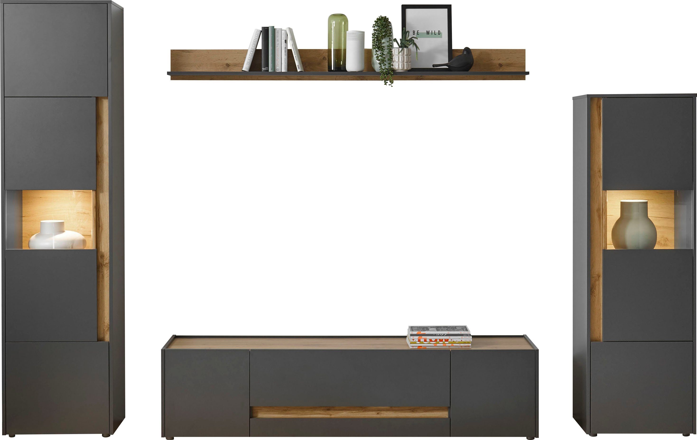 INOSIGN Wandmeubel City/Giron Breedte ca. 310 cm (set, 4-delig)