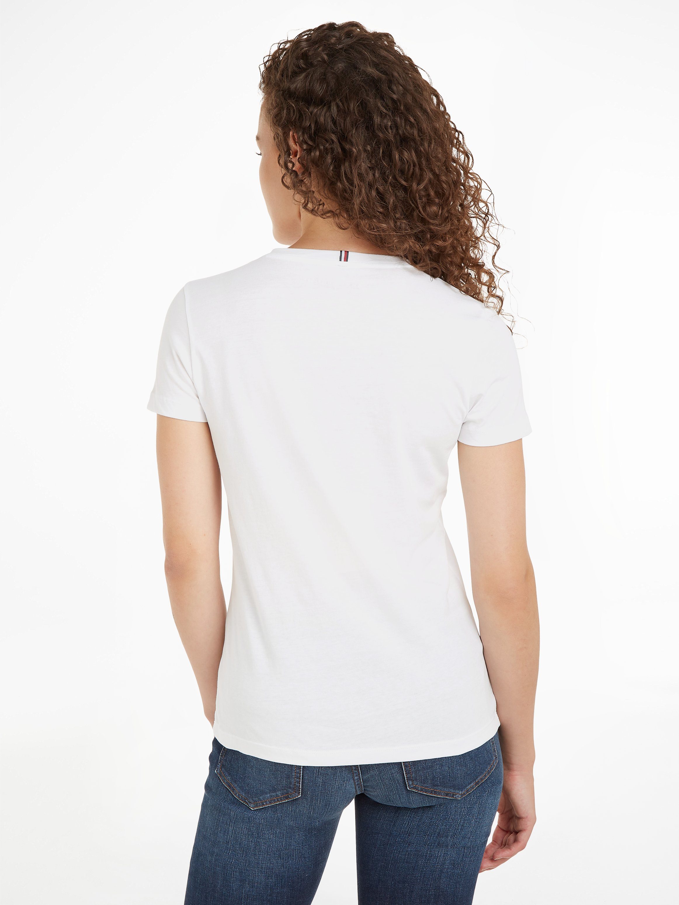 Tommy Hilfiger T-shirt HERITAGE CREW NECK TEE met tommy hilfiger-merklabel op borsthoogte
