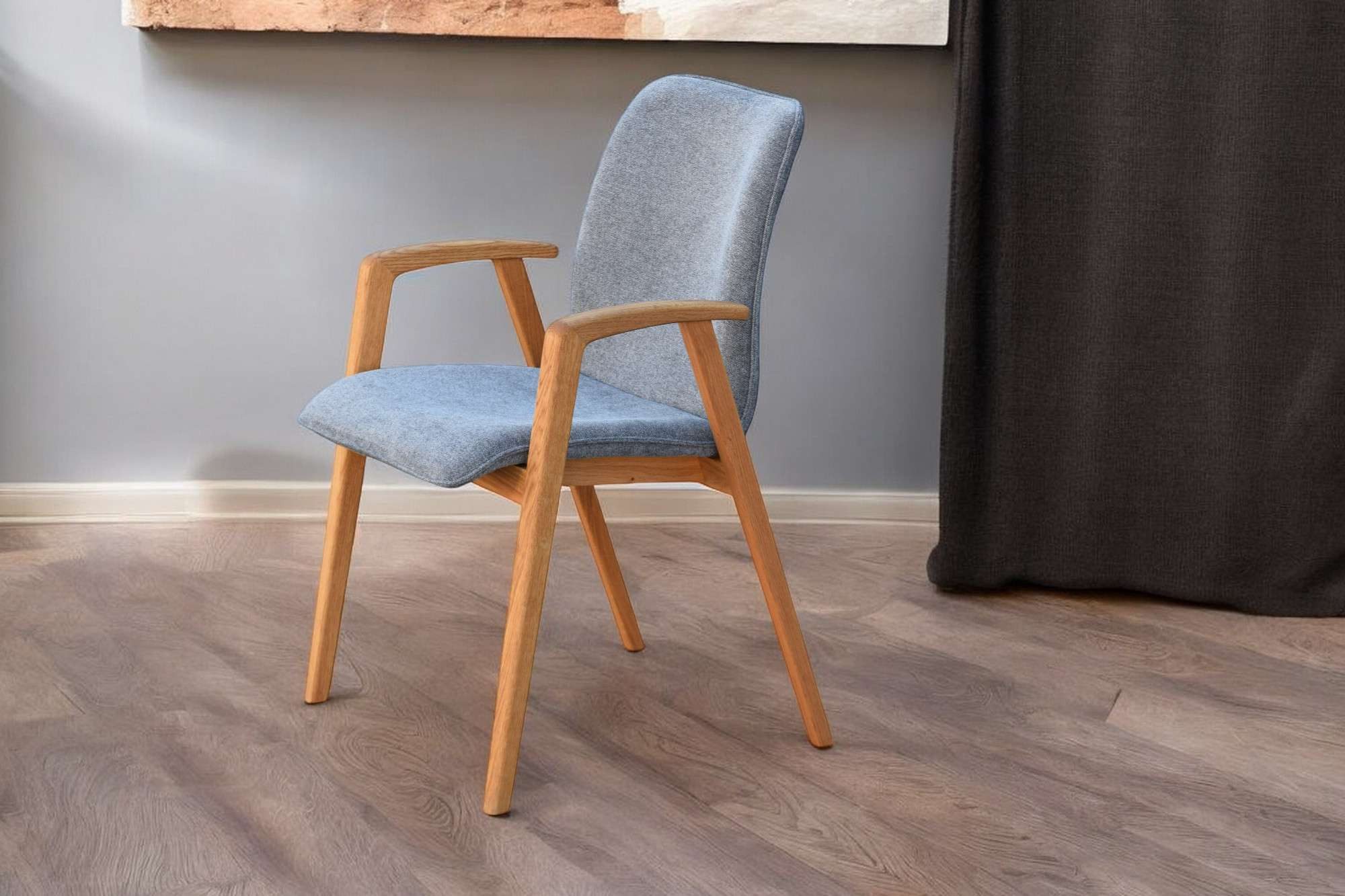 Home affaire Stoel met armleuningen Loreen eetkamerstoel, beklede stoel, designstoel met massief frame, hoogwaardig afgewerkt, armleuningen, stijlvol, comfortabel (set, 2 stuks)