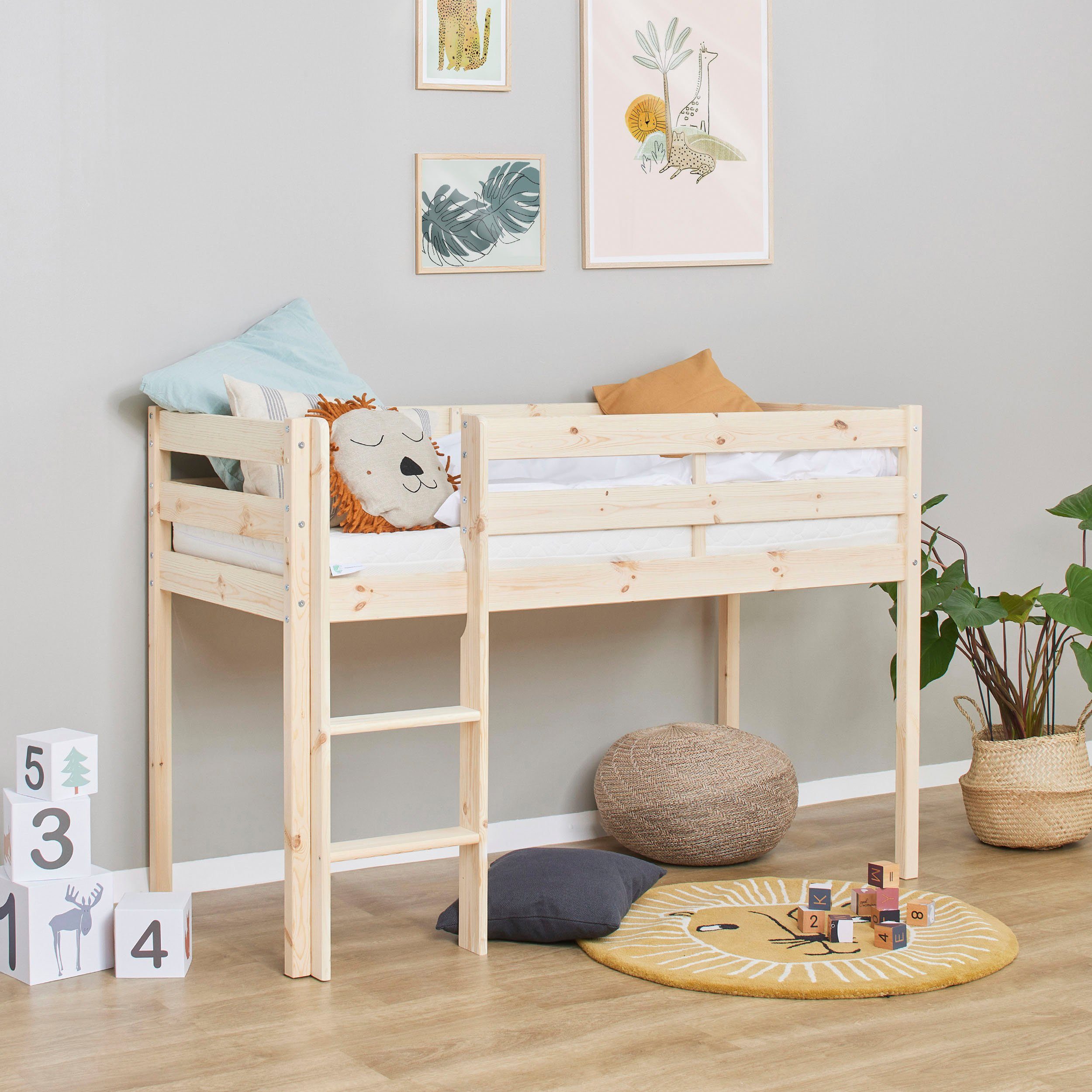 Hoppekids Speelbed ECO COMFORT, hoogslaper, deelbaar in 2 eenpersoonsbedden
