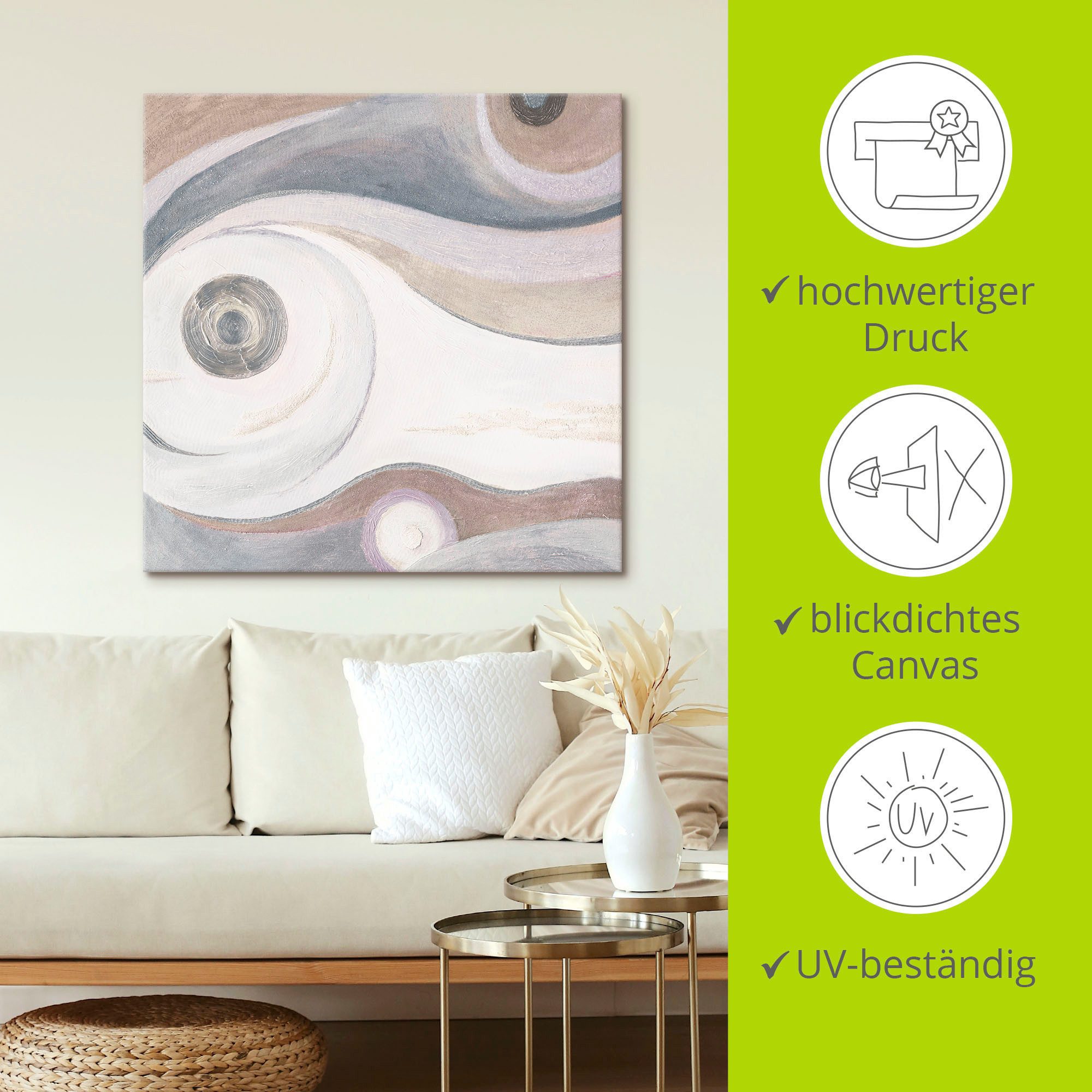 Artland Artprint op linnen Zand-pastel II - abstract