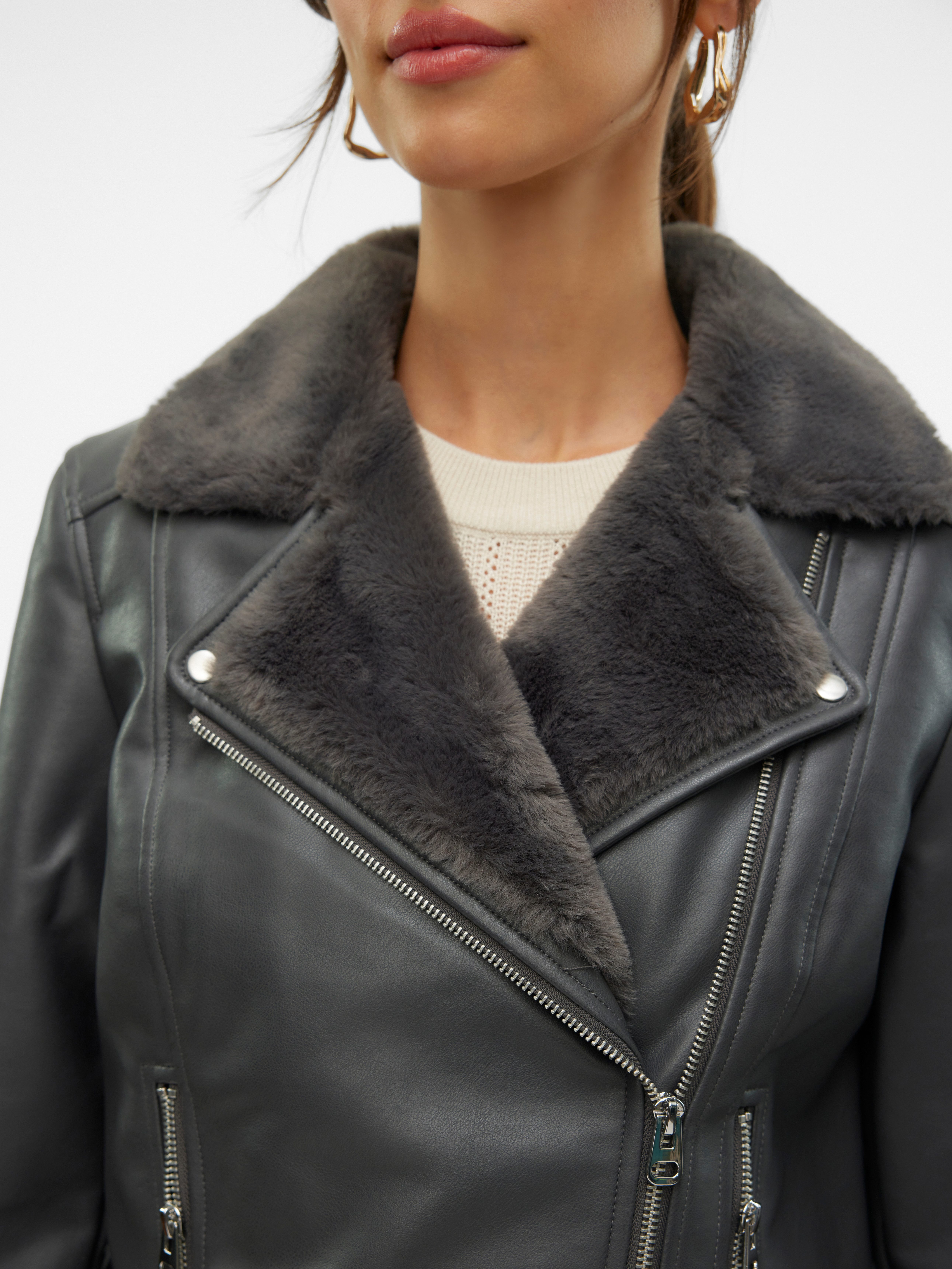 Vero Moda Imitatieleren jack VMHAILEY SHORT COATED JACKET