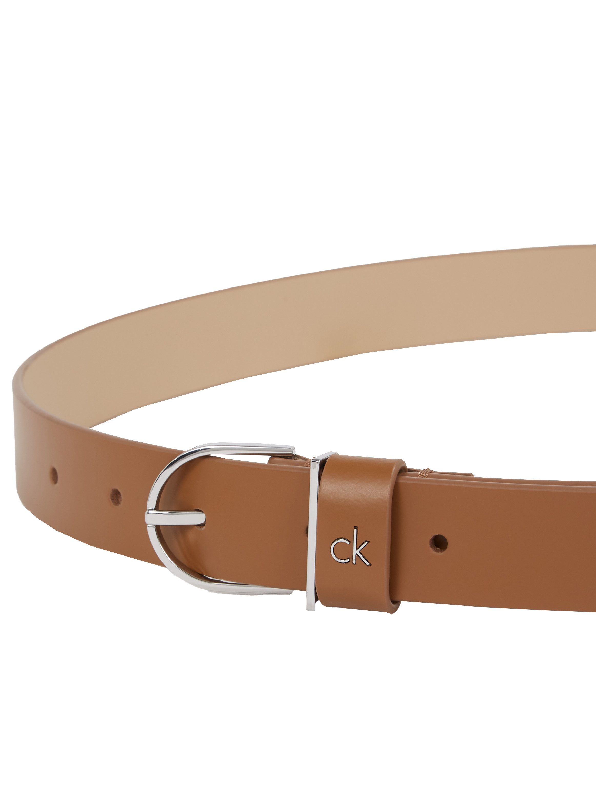 Calvin Klein Leren riem CK METAL LOOP ROUND BUCKLE 2.5