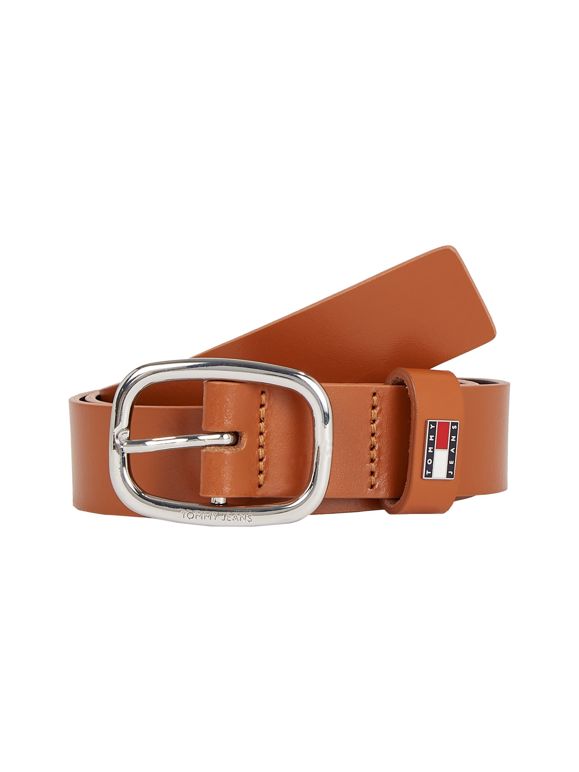 TOMMY JEANS Leren riem TJW OVAL 3.0 Ovale eenvoudig pin sluiting en logo op de sluiting