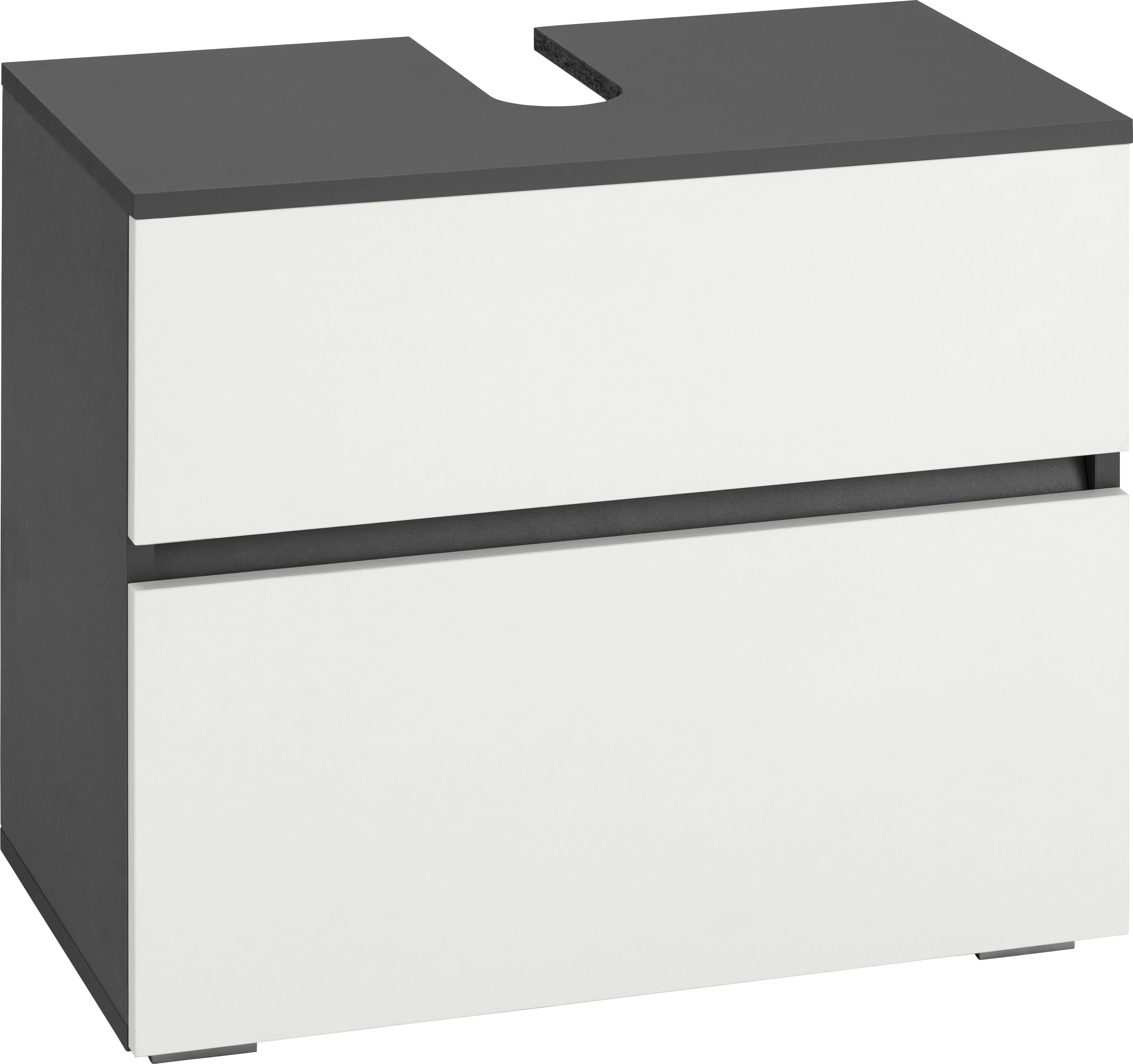 Home affaire Wastafelonderkast Wisla Sifon uitsparing, push-to-open functie, breedte 60 cm, hoogte 55 cm