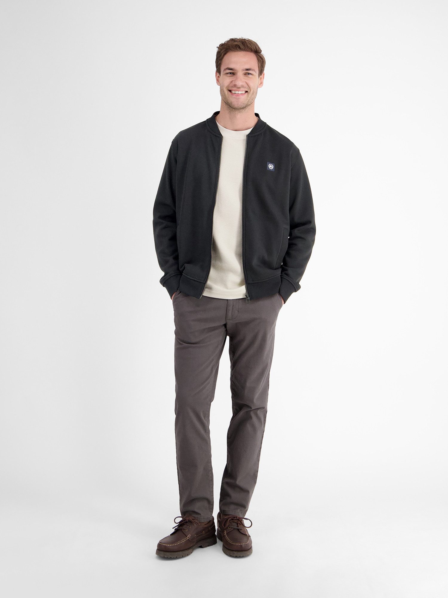 Lerros Sweatvest LERROS College-sweatjack voor heren