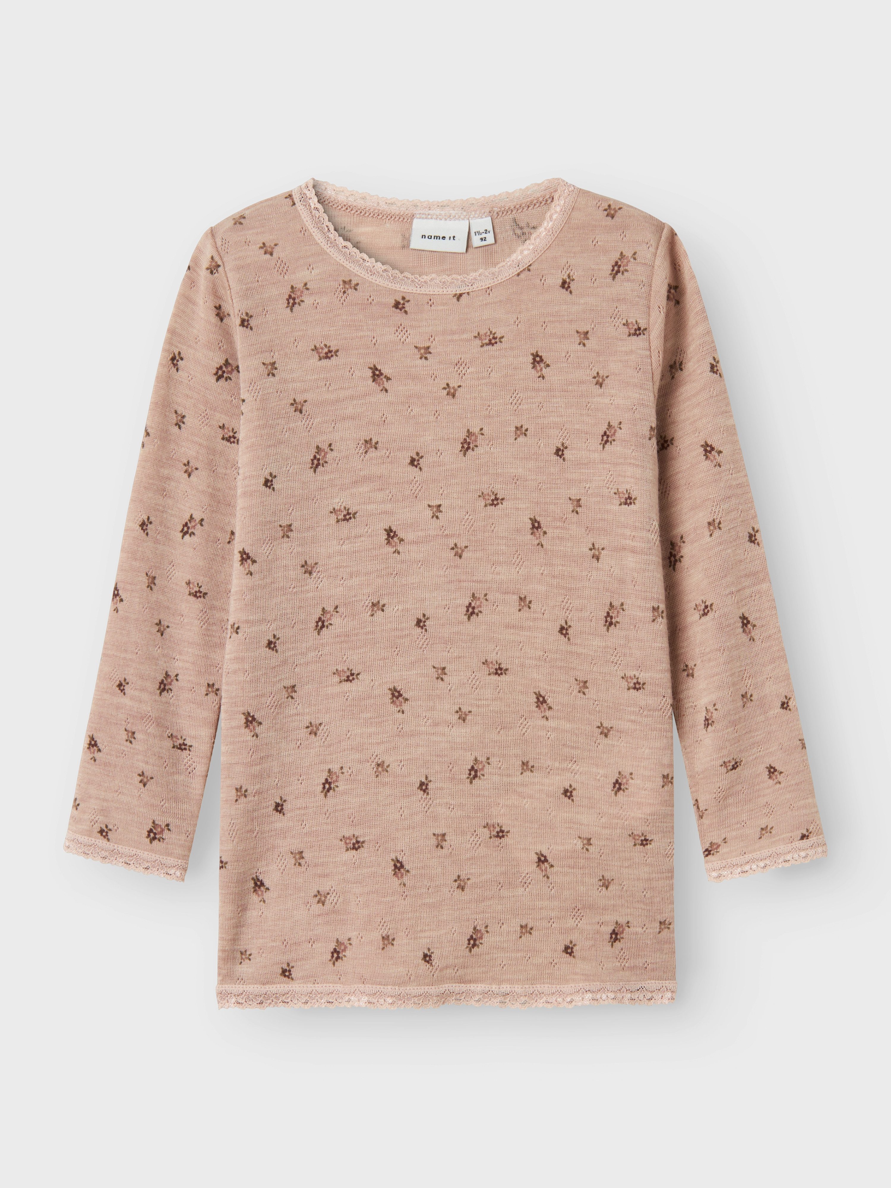 Name It Shirt met lange mouwen NMFWANG WOOL NEEDLE LS TOP NOOS