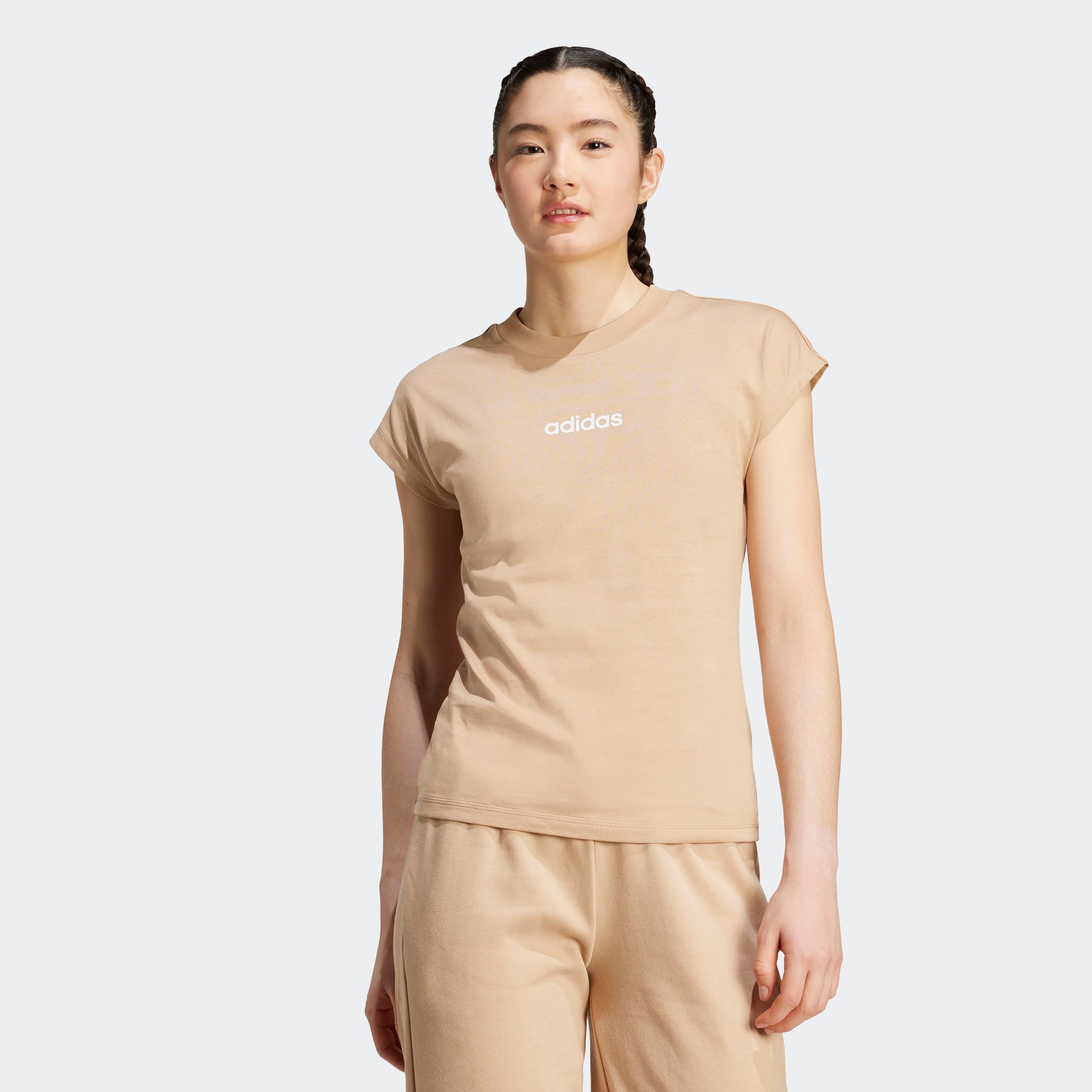 adidas Sportswear T-shirt W LIN SJ T Basic T-shirt van zacht materiaal
