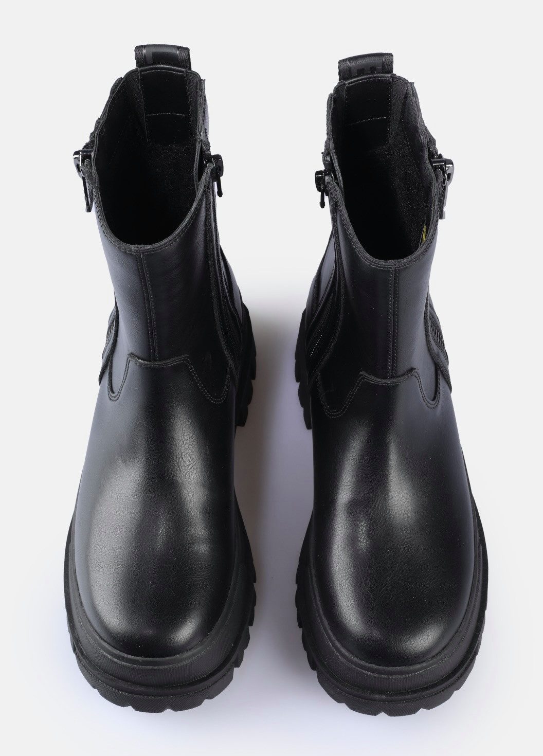 Buffalo Bikerboots Aspha Bootie Zip Plateauzolen, enkellaarsjes met memory foam binnenzool
