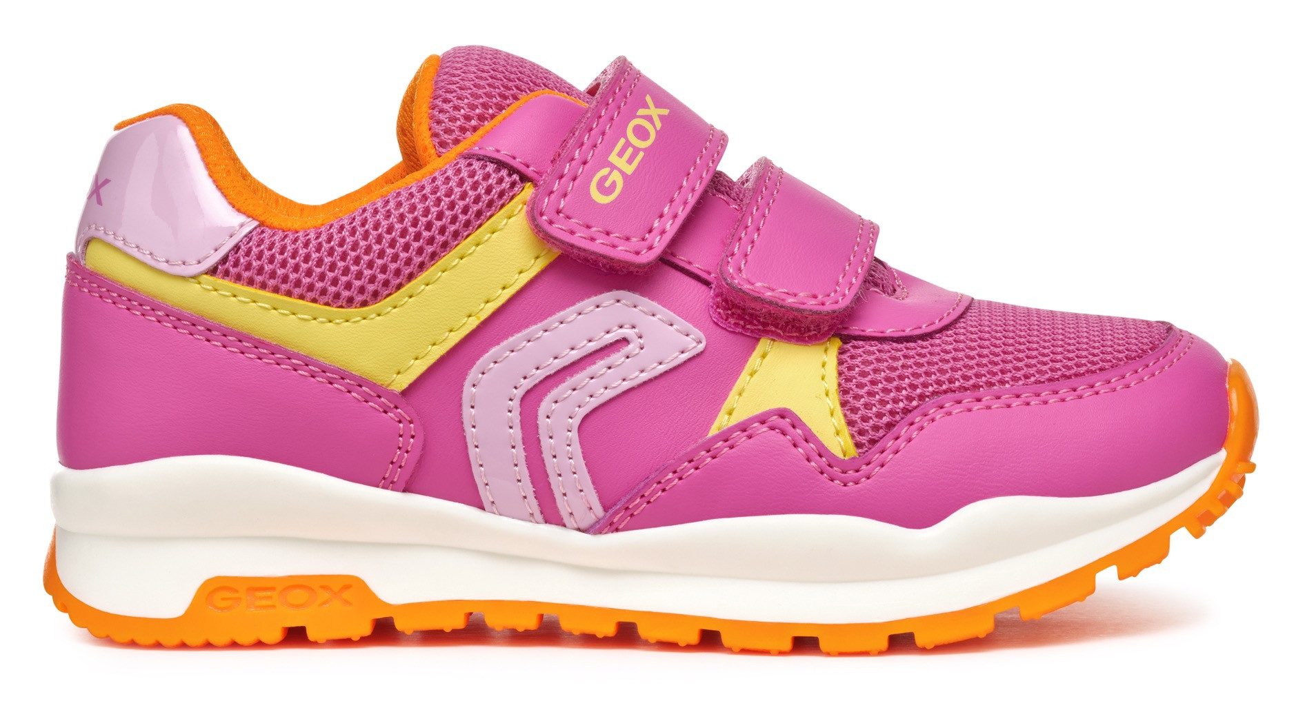 Geox Sneakers J PAVEL GIRL , vrijetijdsschoen, klittenbandschoen in kleurrijke combinatie
