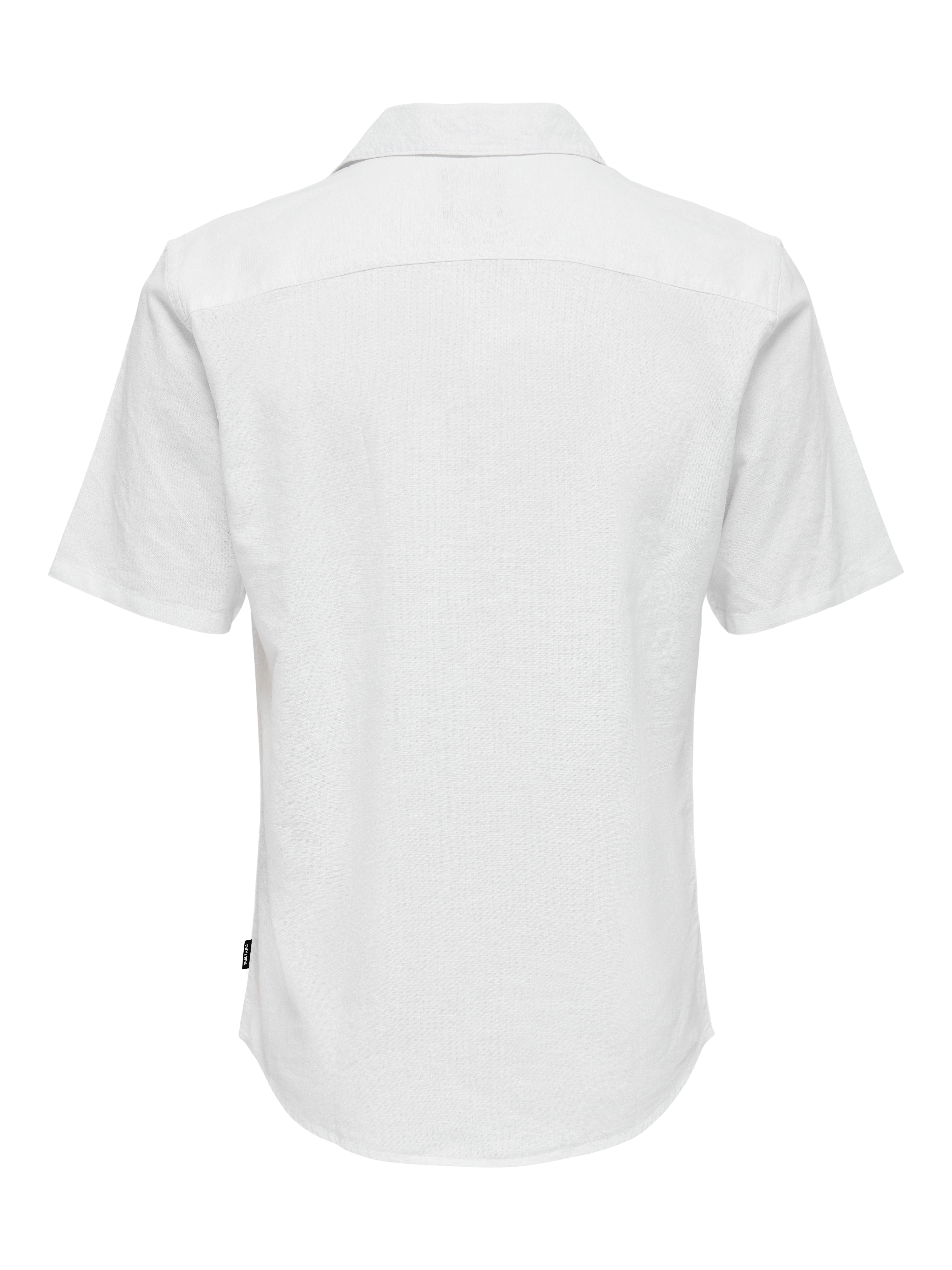 ONLY & SONS Overhemd met korte mouwen ONSCAIDEN SS SOLID RESORT LINEN NOOS