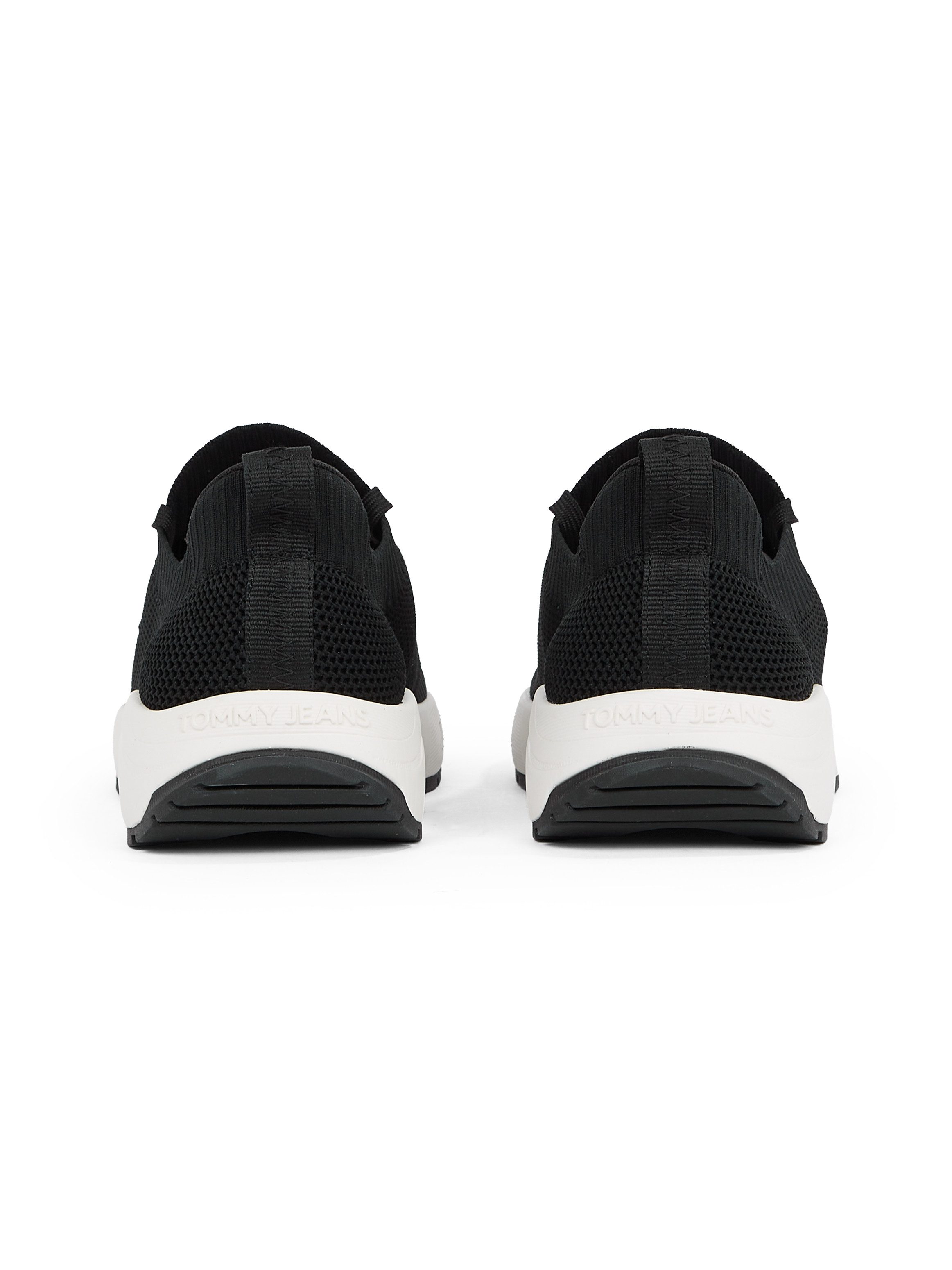 TOMMY JEANS Slip-on sneakers TJM RUNNER KNTITTED , vrijetijdsschoen, lage schoen, slipper met aangebrachte veters
