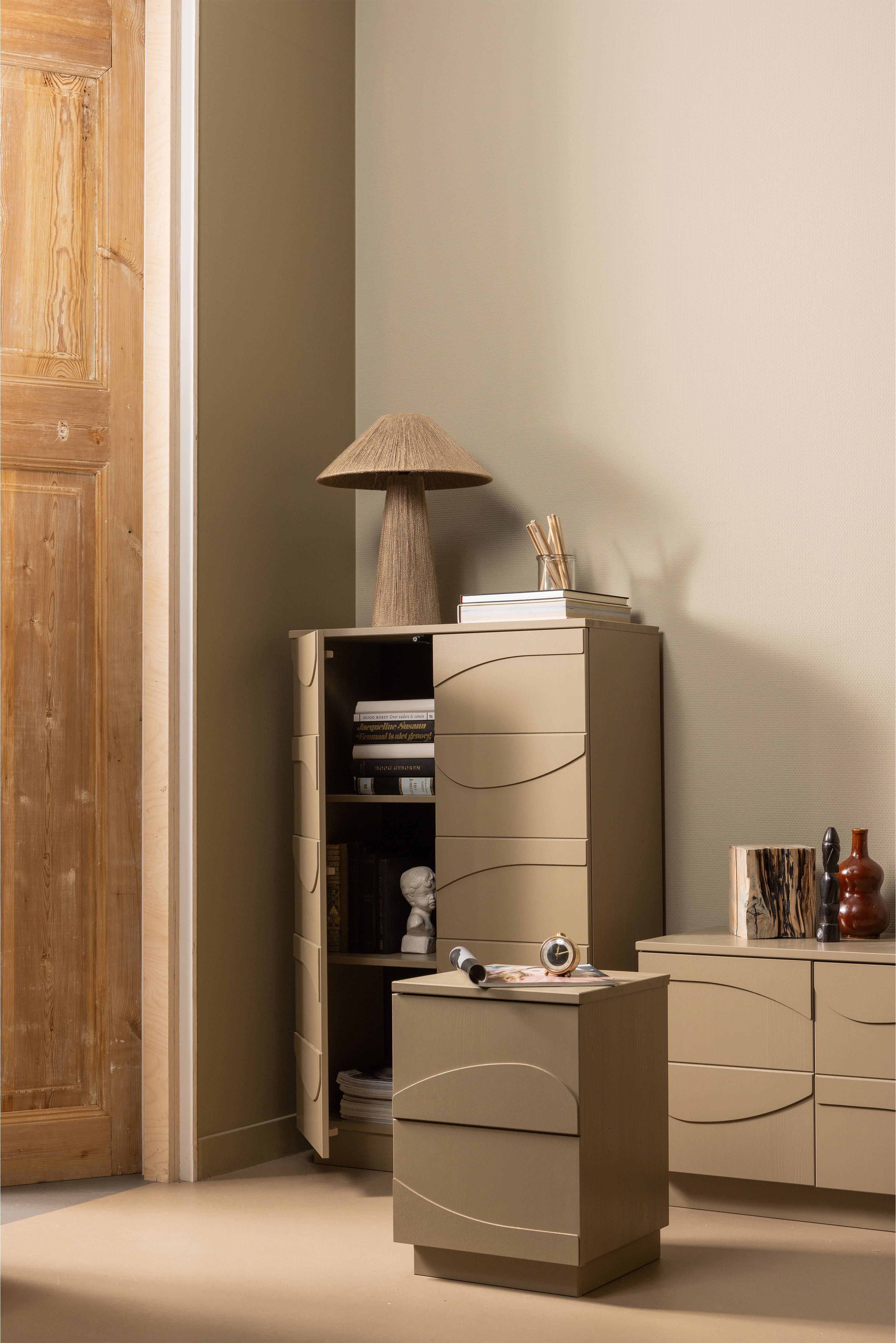 WOOOD Bergkast Teo met push-to-open functie, hoogte 116 cm
