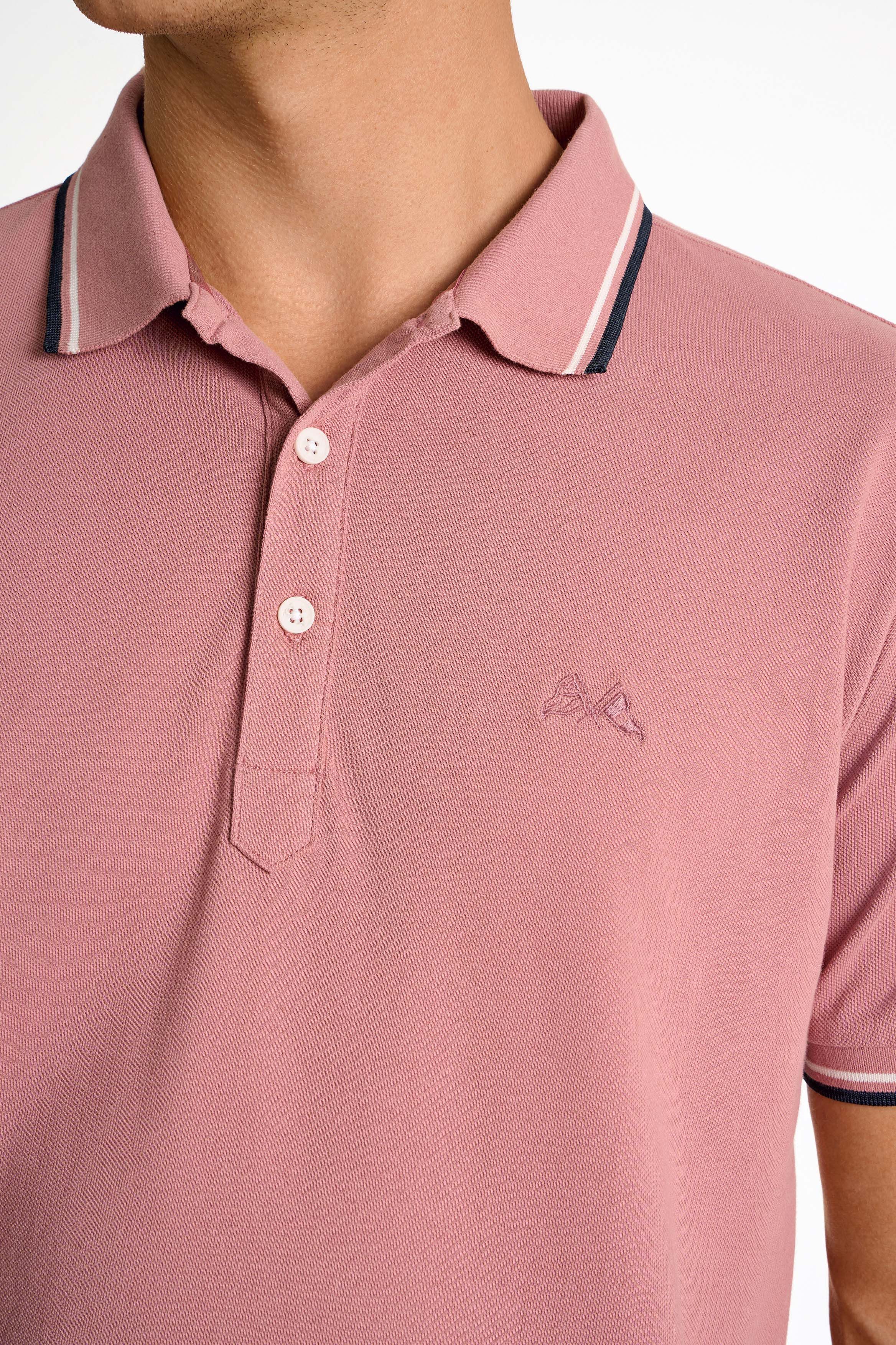 LINDBERGH Poloshirt met logo-borduursel en contrasterende boorden