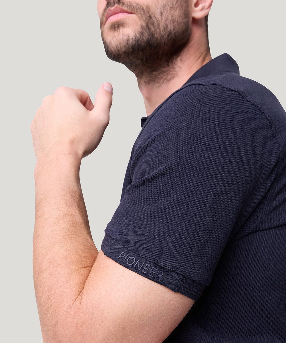 Pioneer Authentic Jeans Poloshirt met geborduurd logo