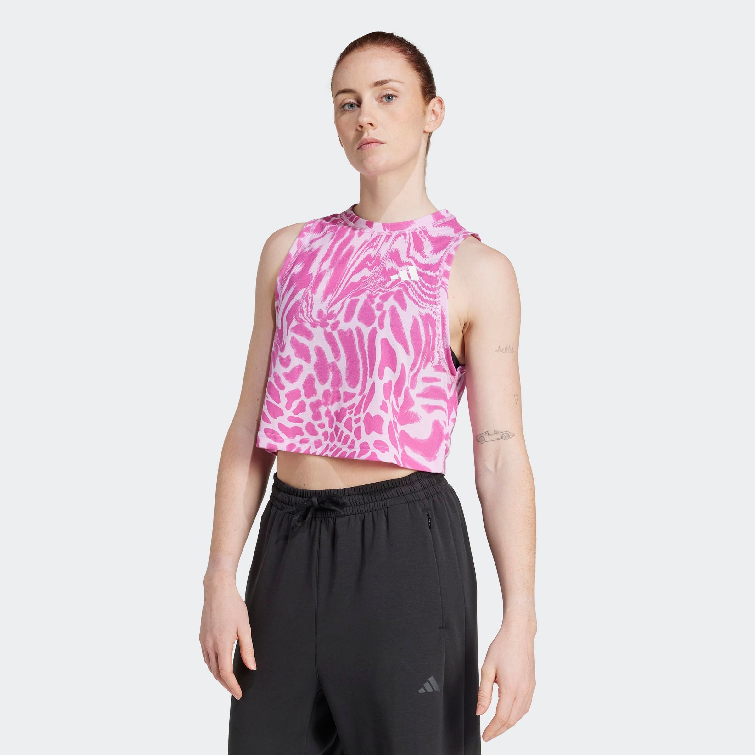 adidas Performance Tanktop TE MIN AOP TANK dames tanktops maat L paars