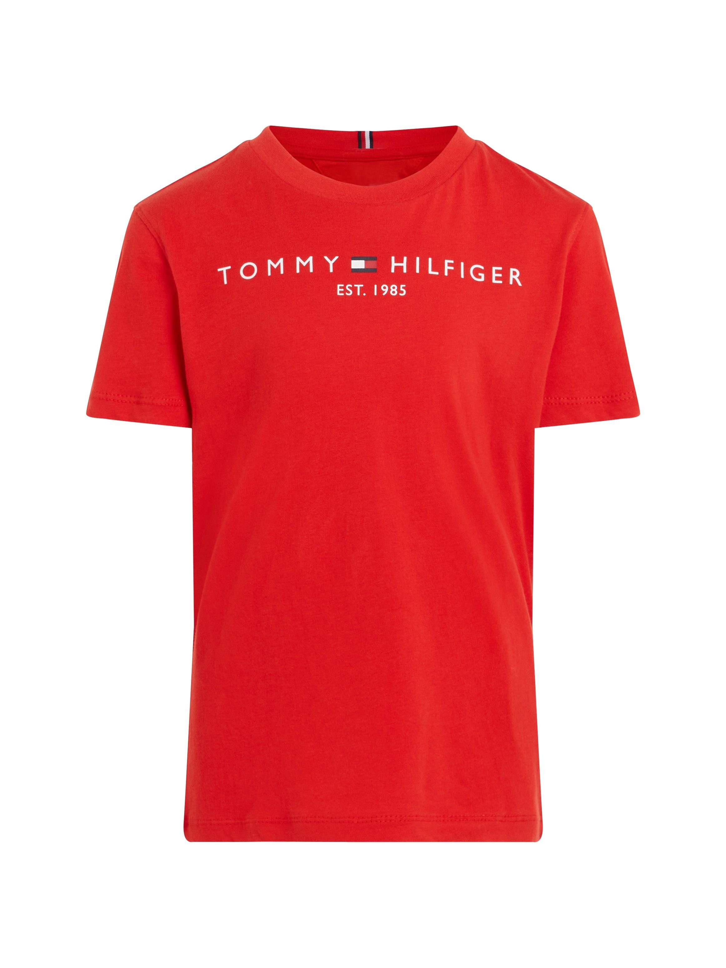 Tommy Hilfiger Shirt met ronde hals ESSENTIAL SWEATPANTS met tommy hilfiger logo-opschrift
