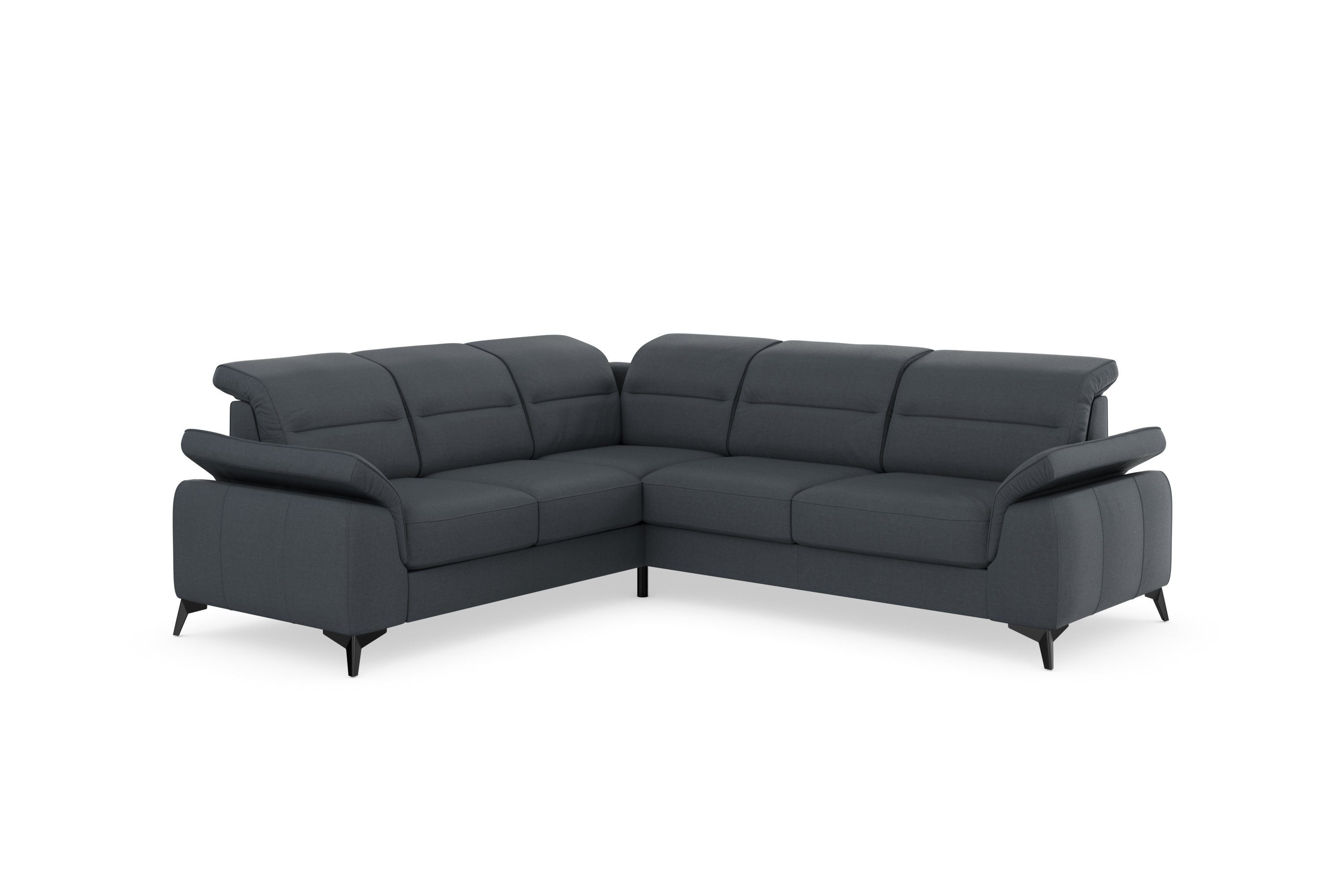 sit&more Hoekbank Sinatra L-vorm optioneel met verstelbare hoofdsteun en armleuning, metalen poten