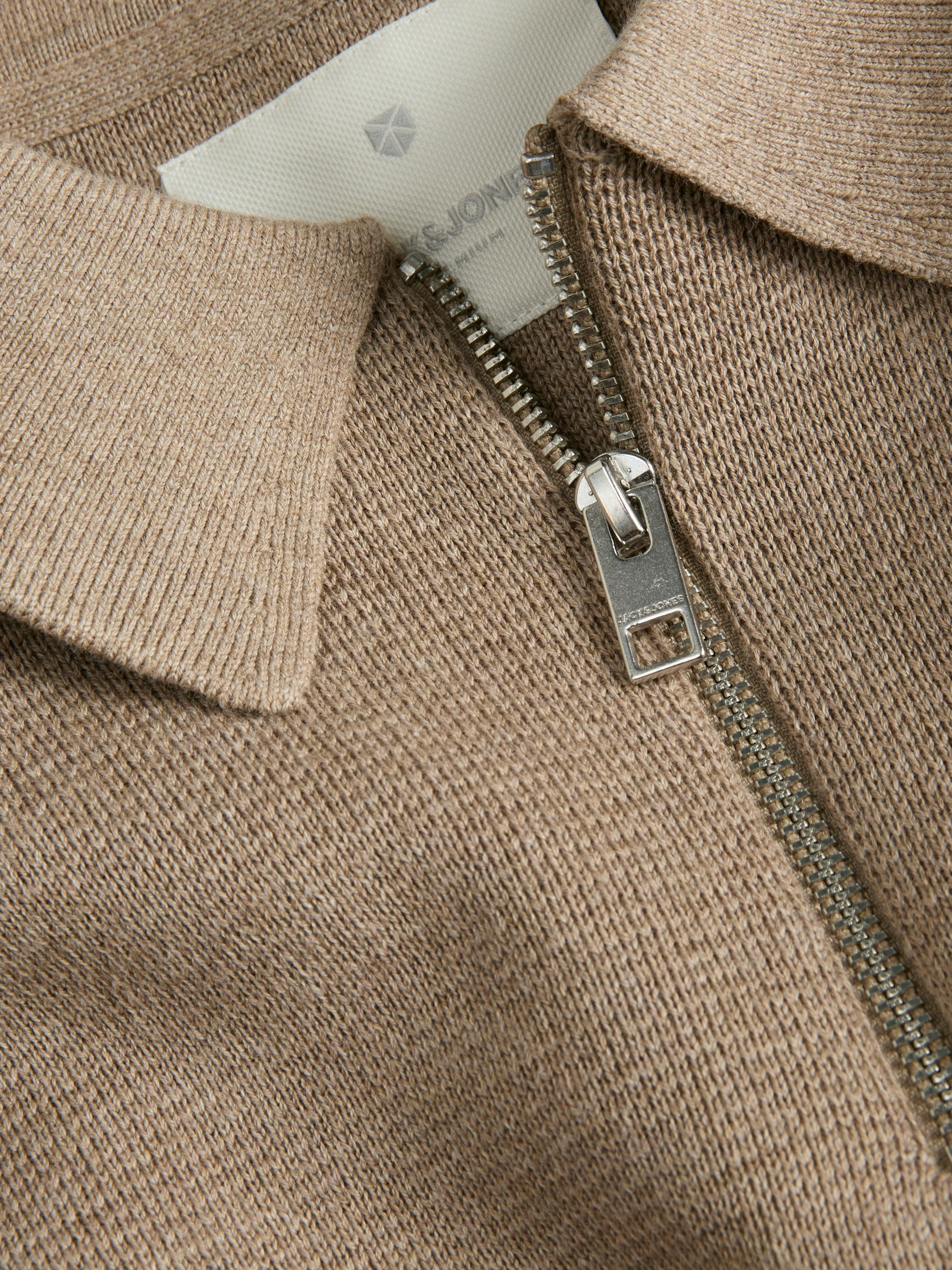 Jack & Jones Trui met polokraag JPRBLAMILANO STITCH KNIT ZIP POLO SN
