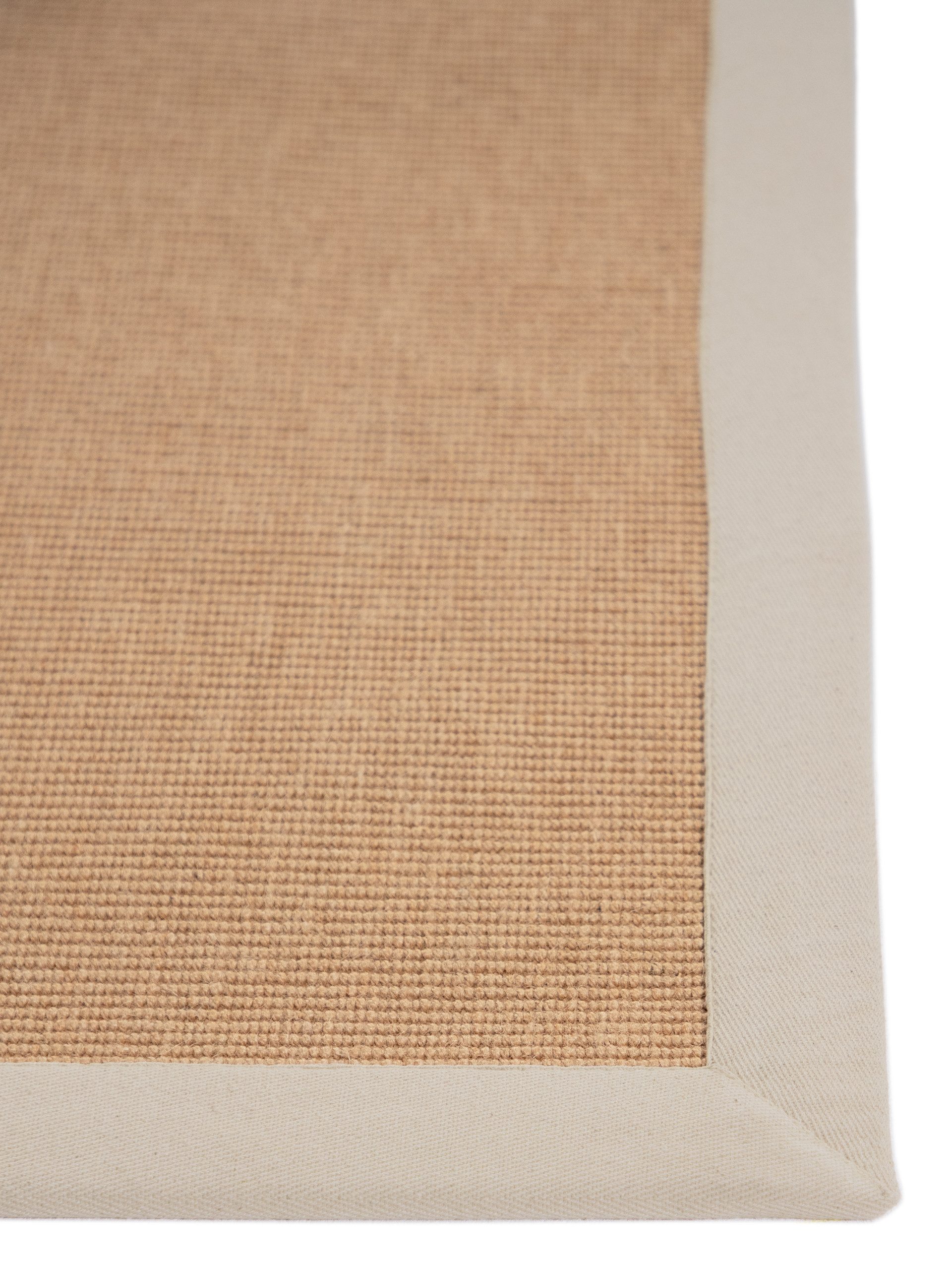 carpetfine Loper Sisal met gekleurd randdessin, antislip achterzijde