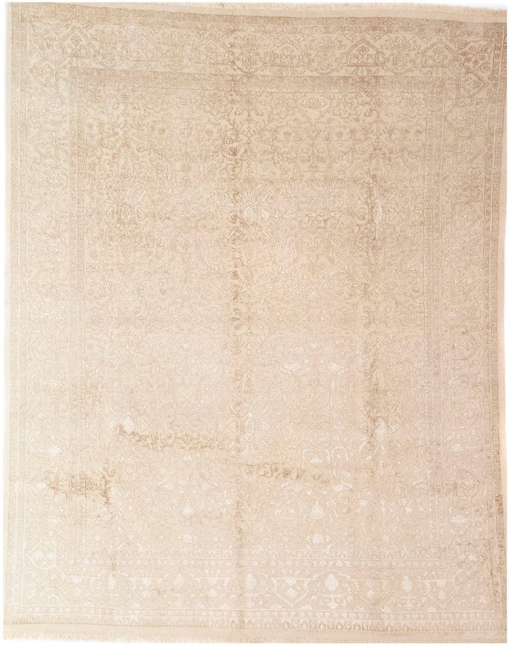 morgenland Wollen kleed Täbriz vloerkleed met de hand geknoopt beige