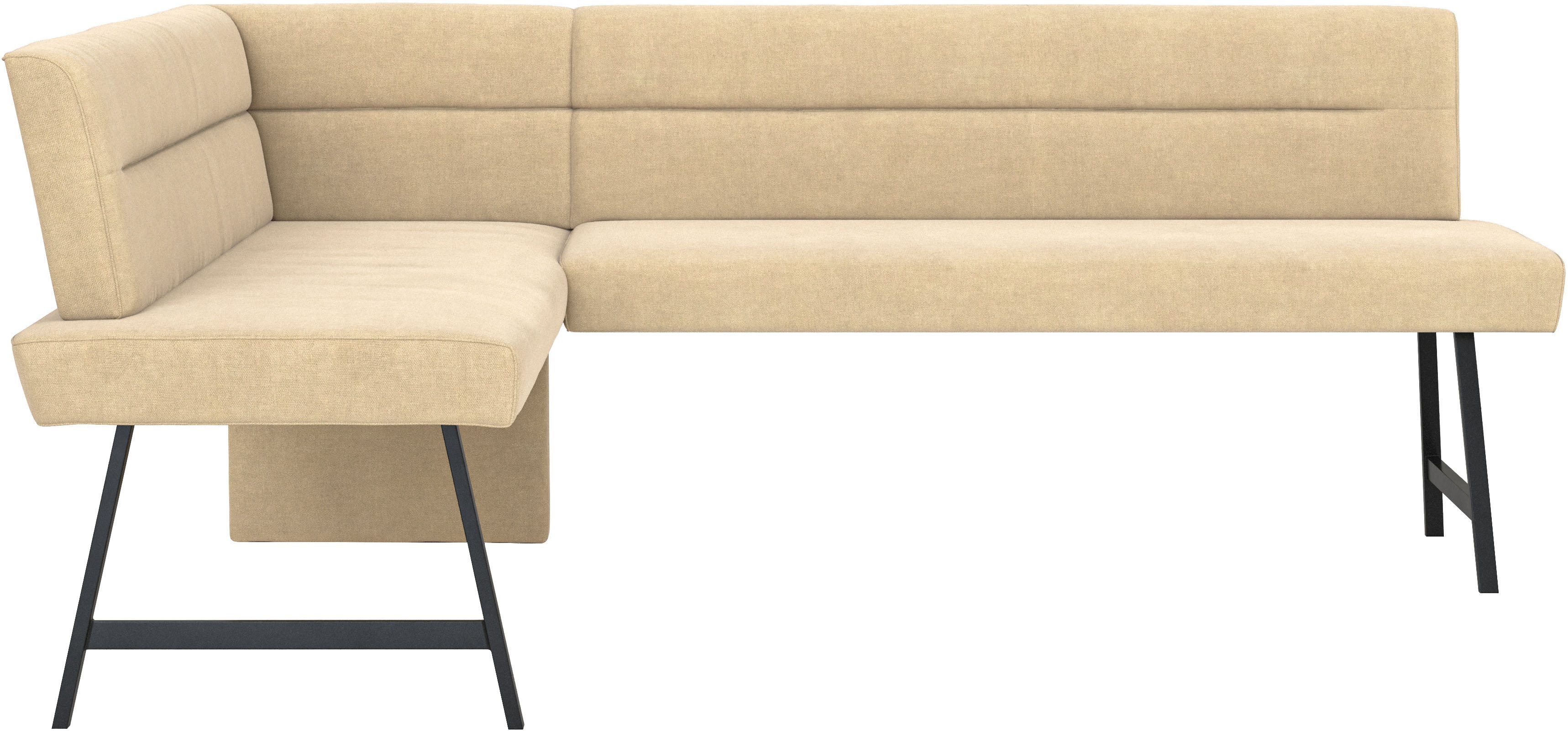Home affaire Eethoek Sava Hoekbank met nosagvering in de zitting, massief eiken tafel (set, 4-delig)