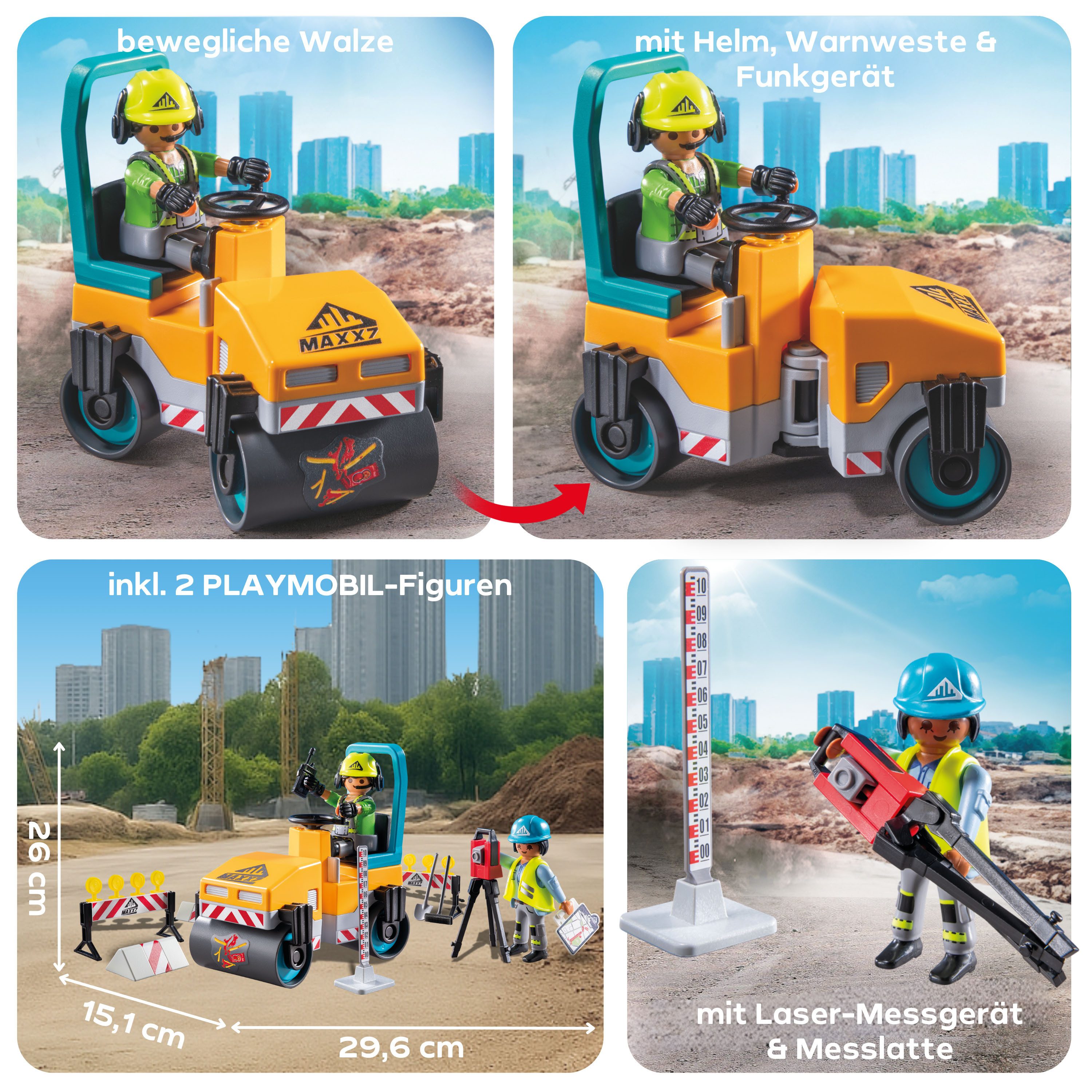 Playmobil® Constructie-speelset Straßenbaustelle (71751), Playmobil Action Heroes (43-delig)