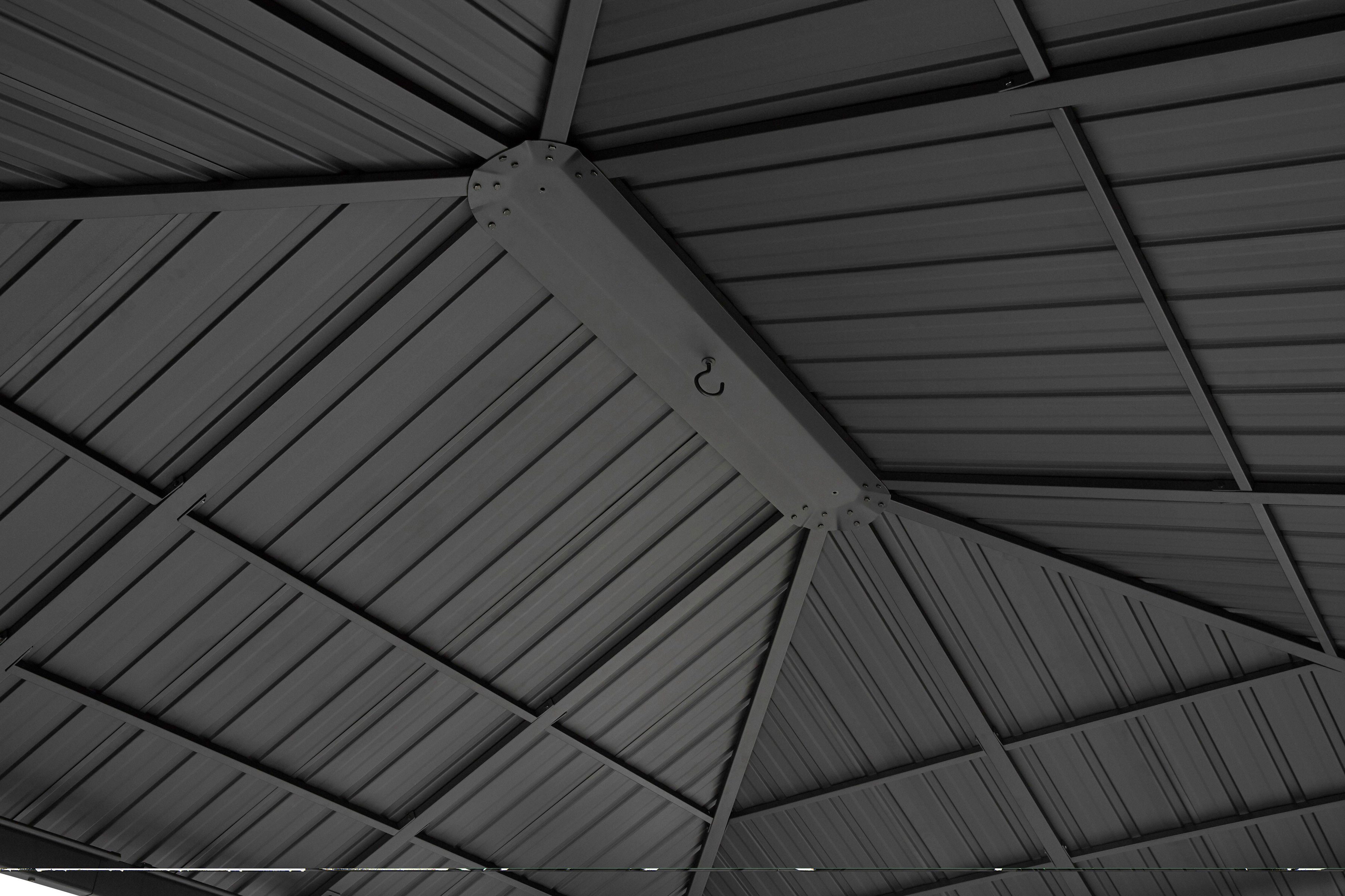 KONIFERA Tuinprieel Samos Bxd: 300x400 cm, stalen frame, zonder zijkanten