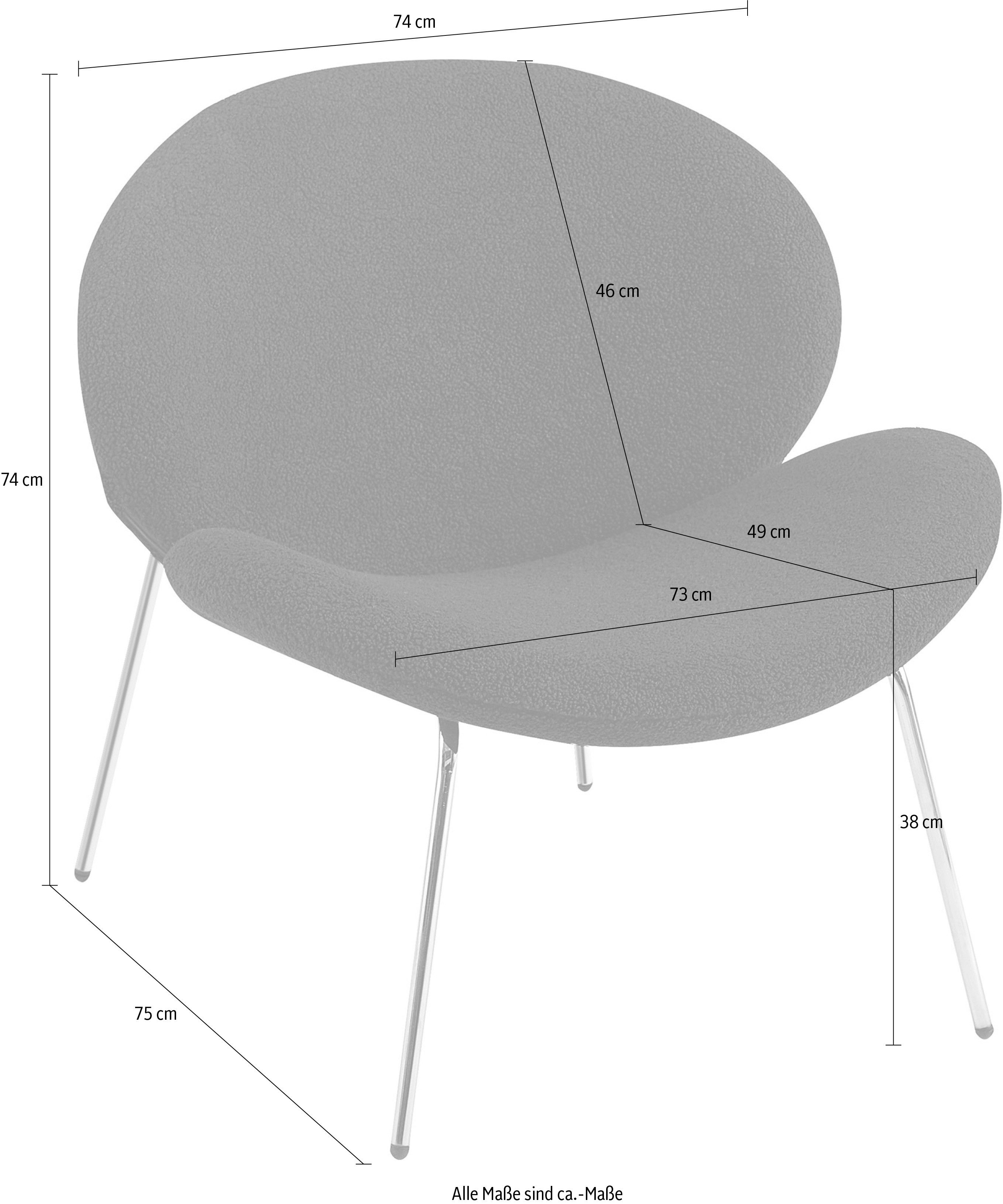 Kayoom Stoel Jaden 125 2-pack, in trendy stof met kreukeleffect Esthetisch minimalistisch ontwerp, bouclé stof, breed zitten (set, 2 stuks)
