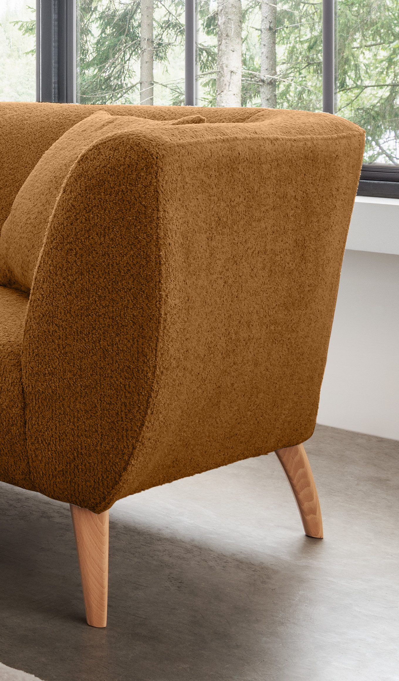 INOSIGN 2-zitsbank twee verschillende pootkleuren naar keuze