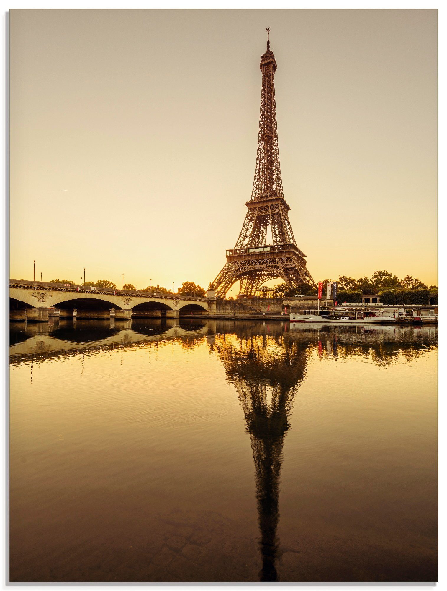 Artland Print op glas Parijs Eiffeltoren V (1 stuk)