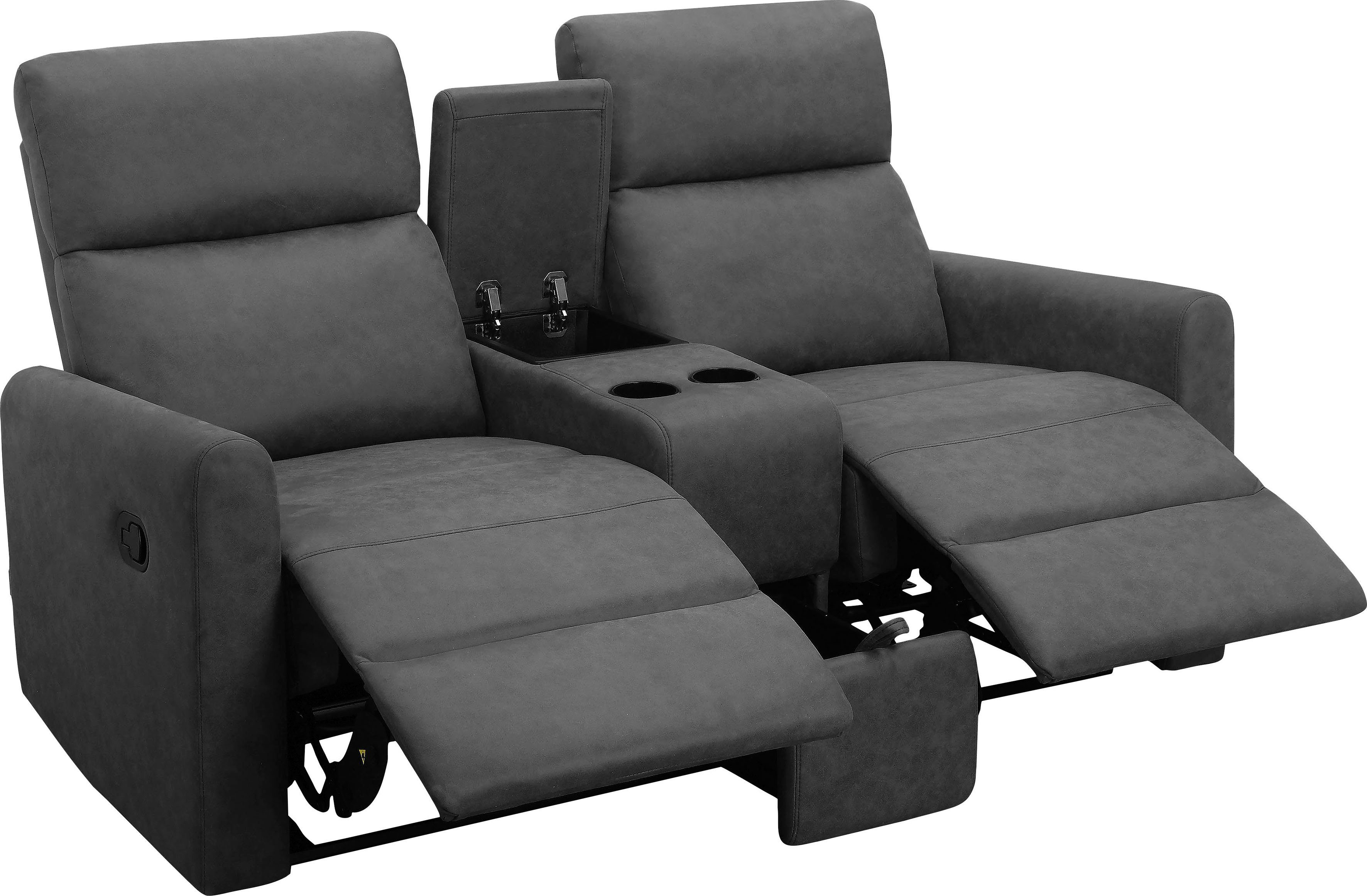 Home affaire 2-zitsbank Daoulas, 2-zits bioscoopbank, TV-fauteuil, multimedia bank