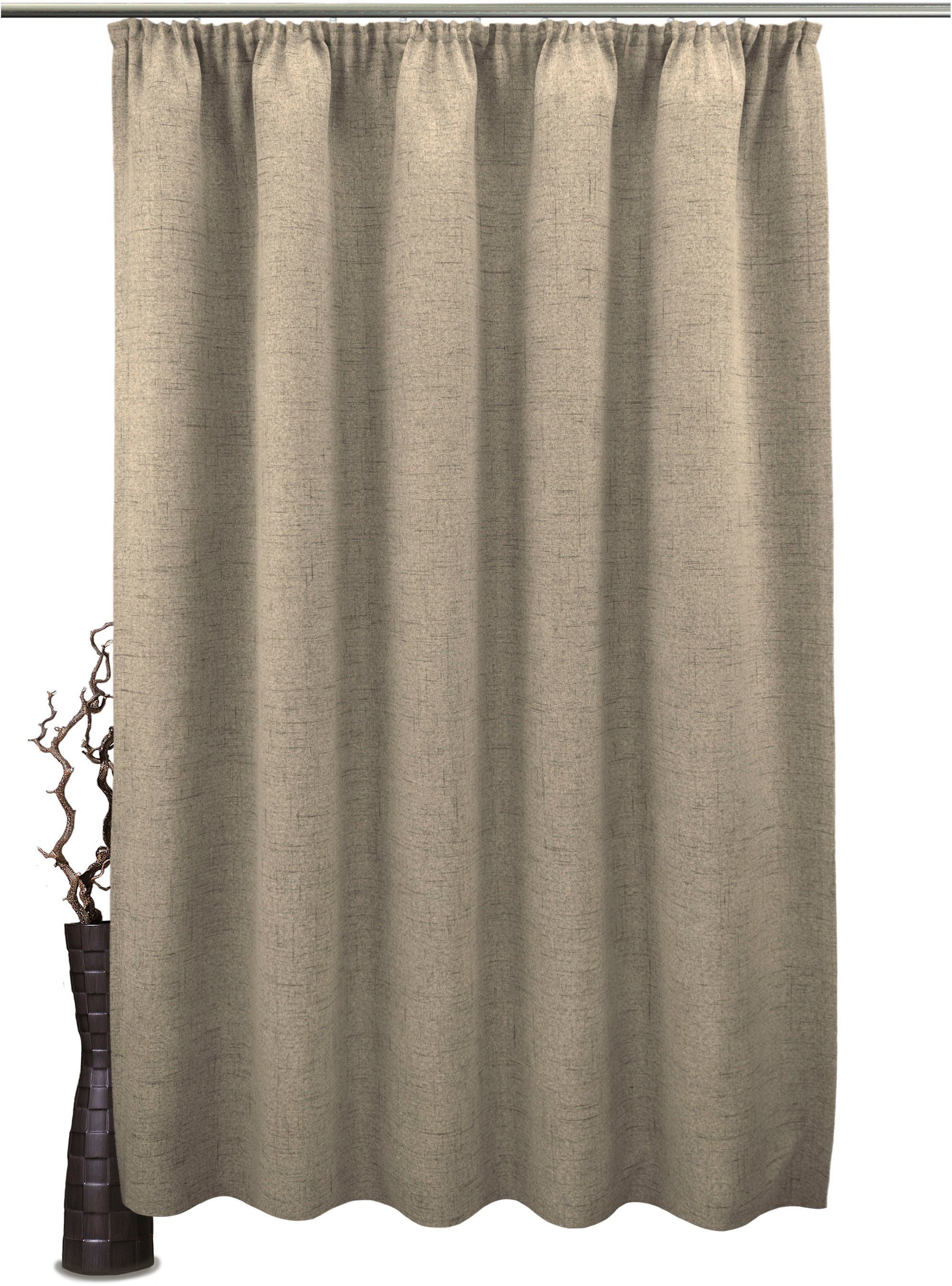VHG Gordijn Rustika Decoratie structuur, polyester, onderhoudsvriendelijk, op maat (1 stuk)